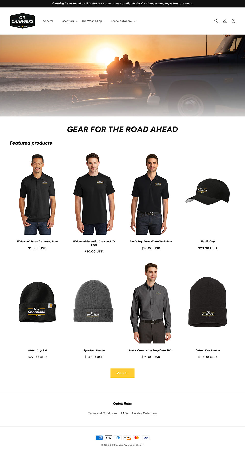 Brand Sauce merchandise and company-store imagery