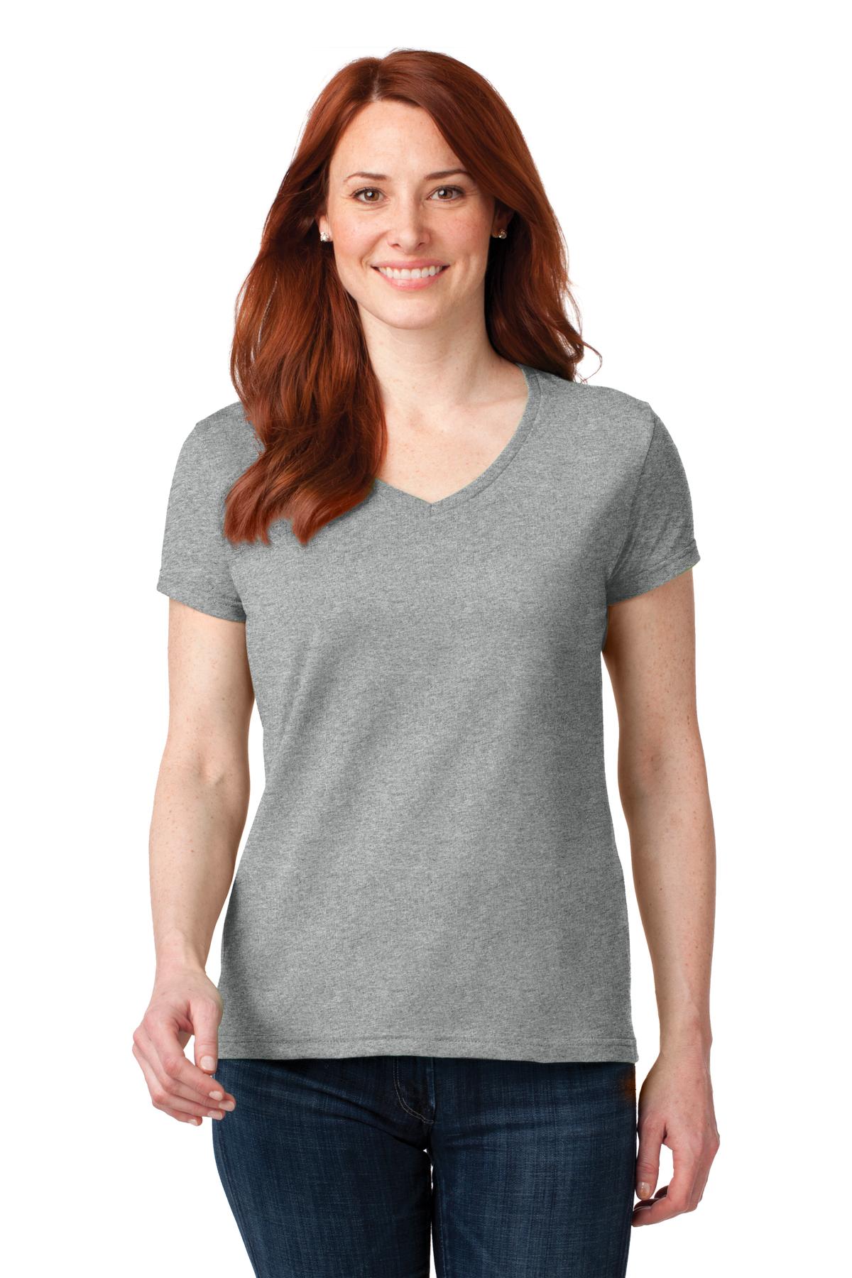 DISCONTINUEDAnvil Ladies 100% Combed Ring Spun Cotton V-Neck T-Shirt
