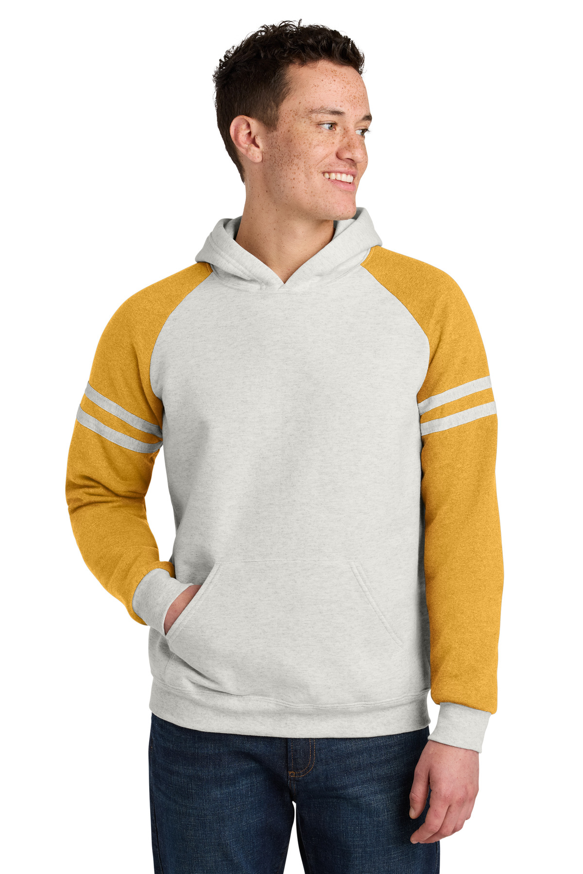 Jerzees Unisex NuBlend Varsity Colorblock Hooded Sweatshirt