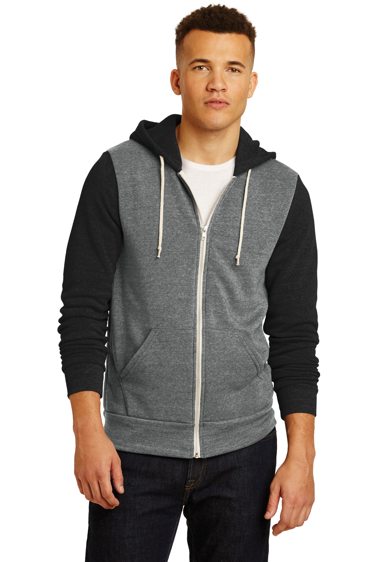 Alternative Colorblock Rocky Eco-Fleece Zip Hoodie