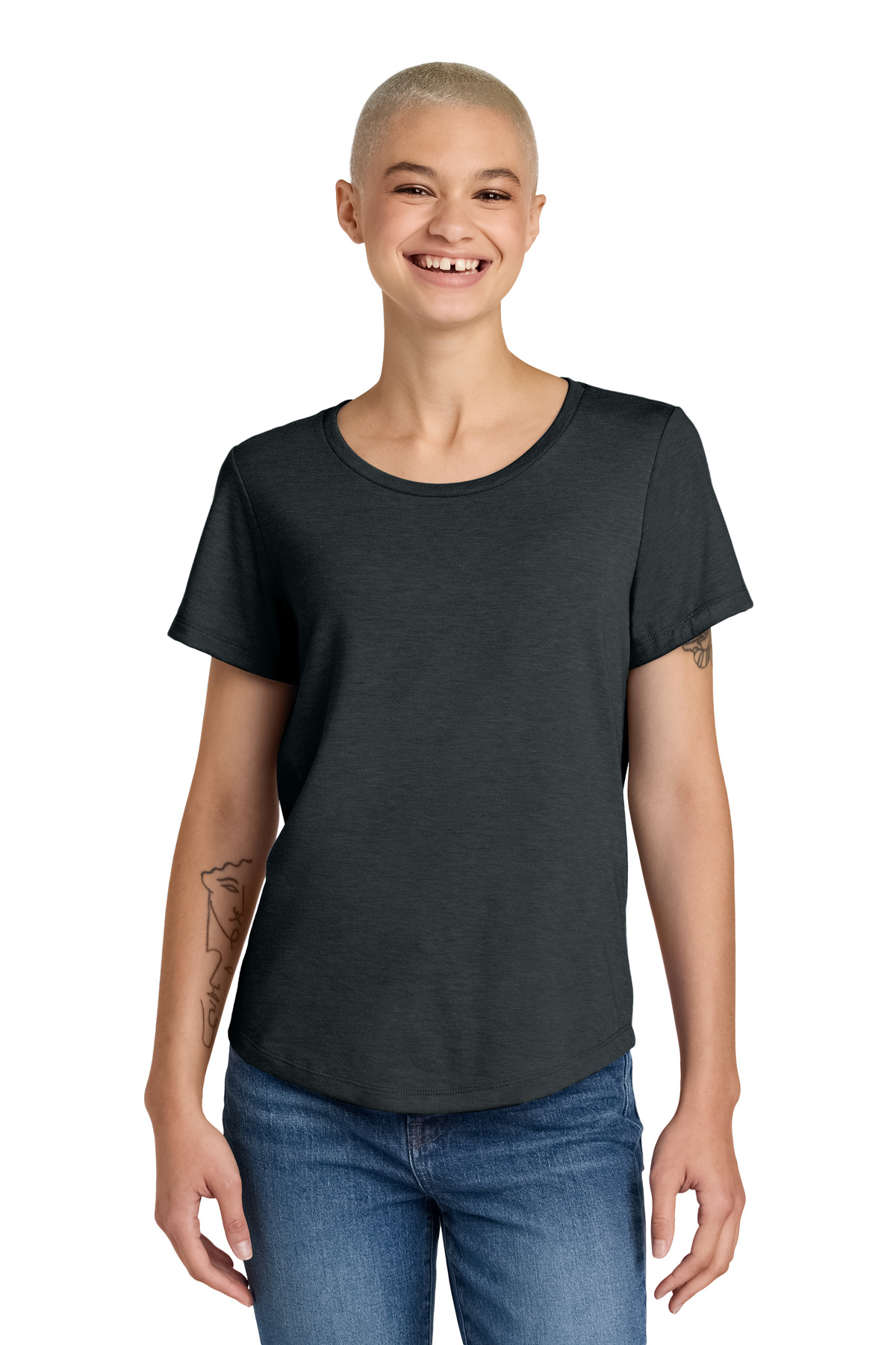 Allmade Women's Relaxed Tri-Blend Scoop Neck Tee