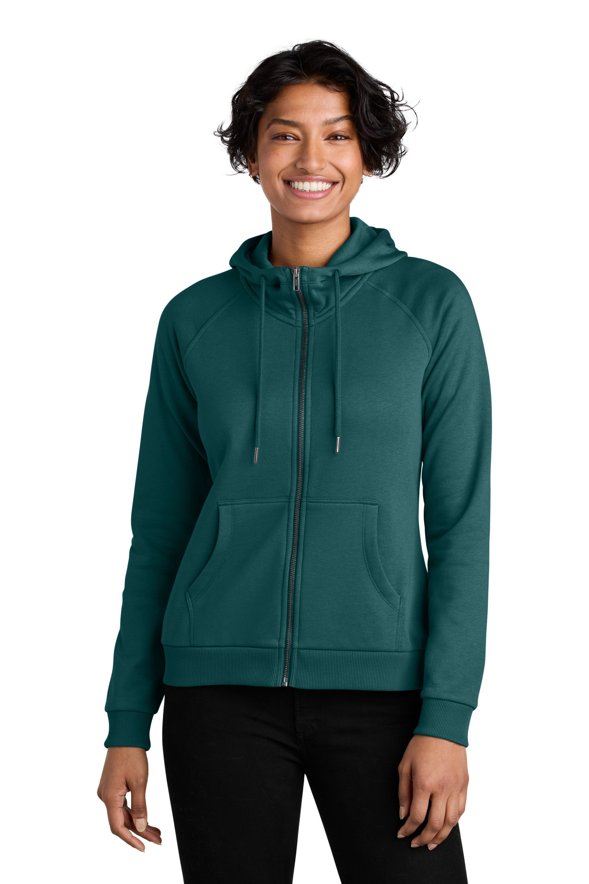 Allmade Women's Organic CVC Fleece Full-Zip Hoodie