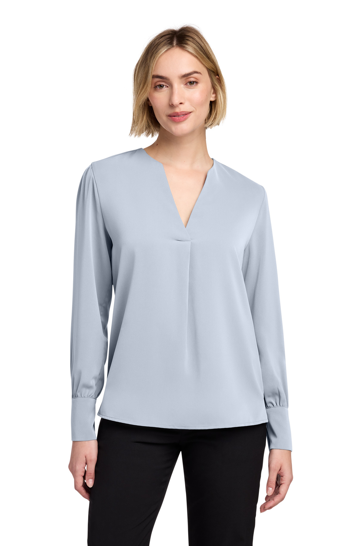 Brooks Brothers Women's Open-Neck Satin Blouse