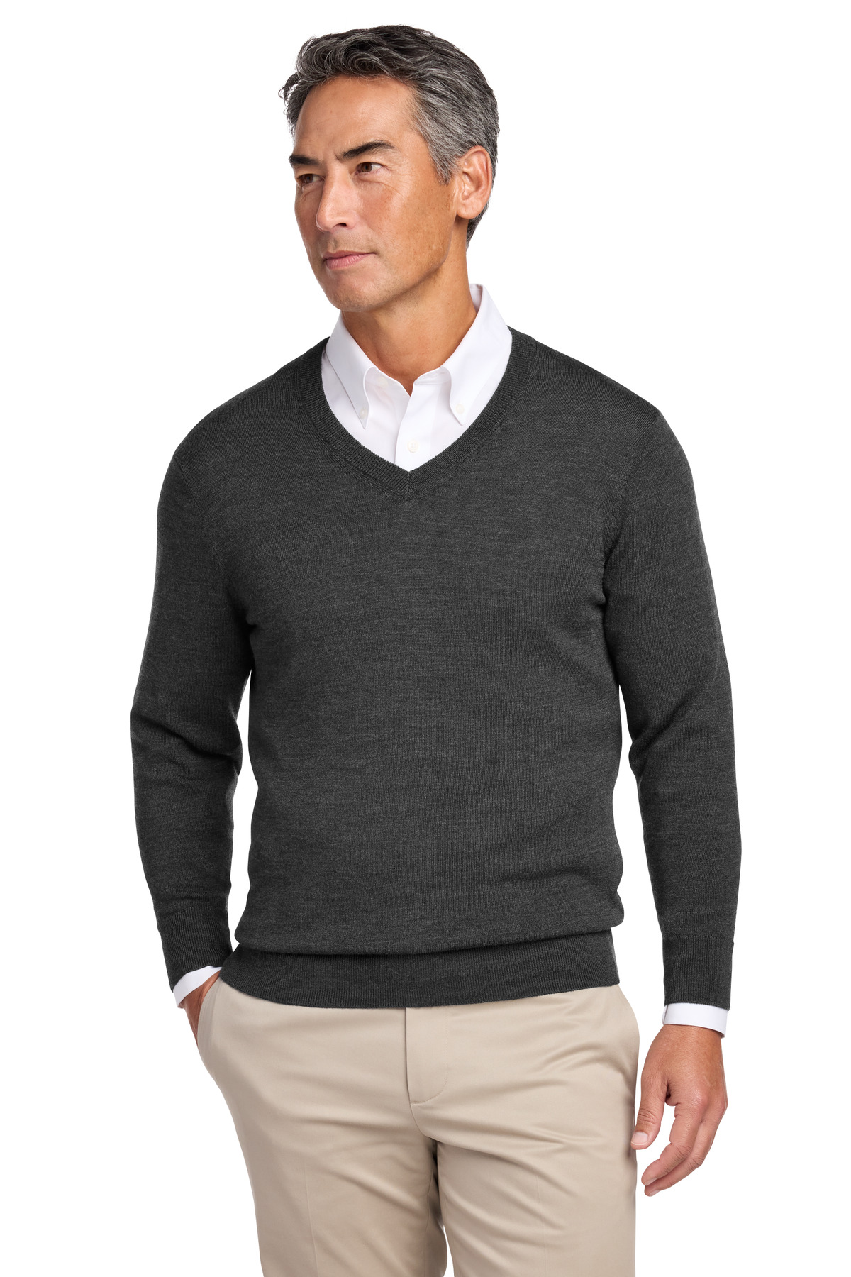 Brooks Brothers Washable Merino V-Neck Sweater