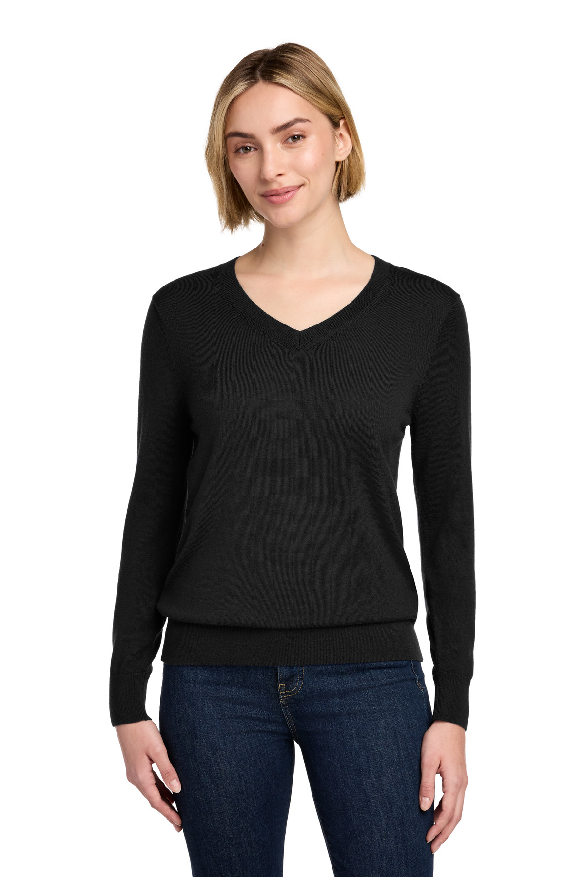 Brooks Brothers Women's Washable Merino V-Neck Sweater