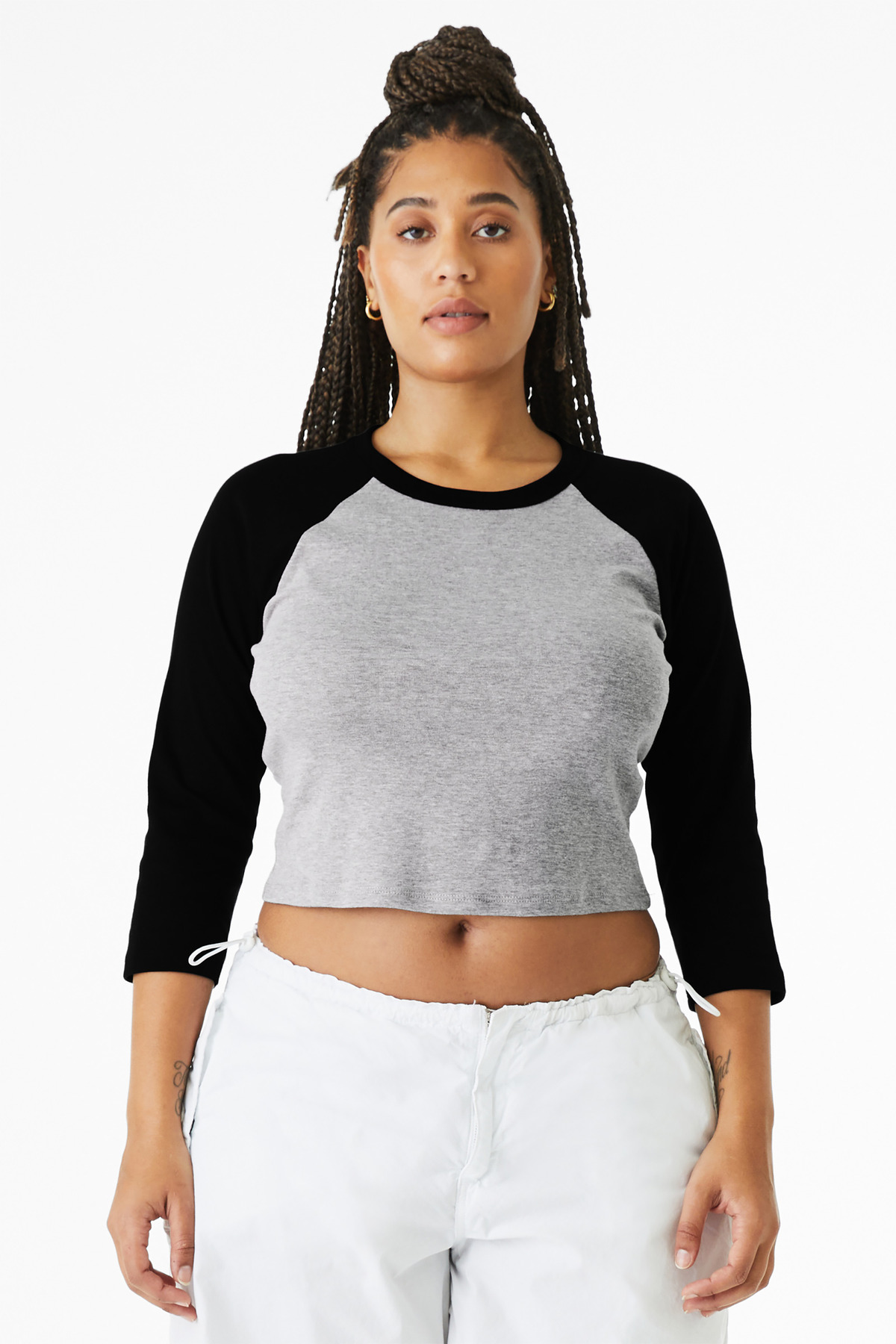 BELLA+CANVAS Women's Micro Rib 3/4 Raglan Baby Tee