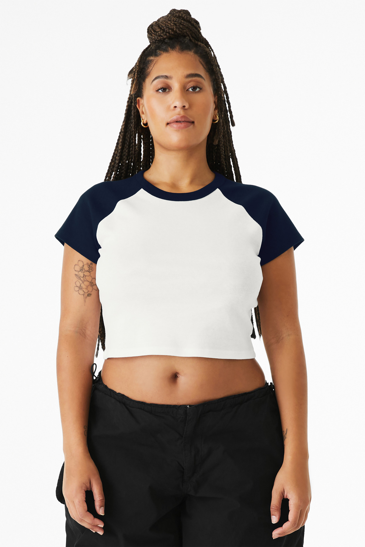 BELLA+CANVAS Women's Micro Rib Raglan Baby Tee