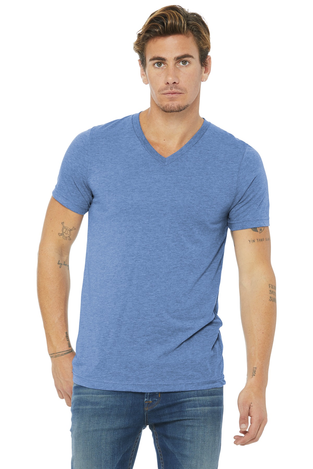 BELLA+CANVAS Unisex Triblend Short Sleeve V-Neck Te