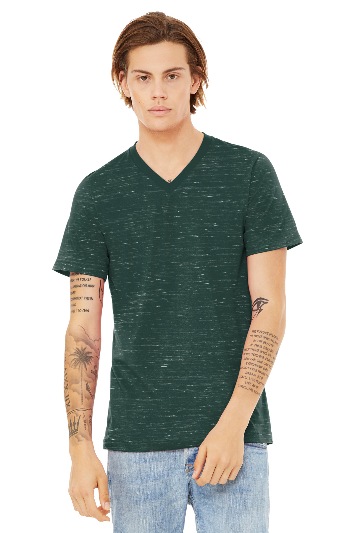 BELLA+CANVAS Unisex Textured Jersey V-Neck Tee