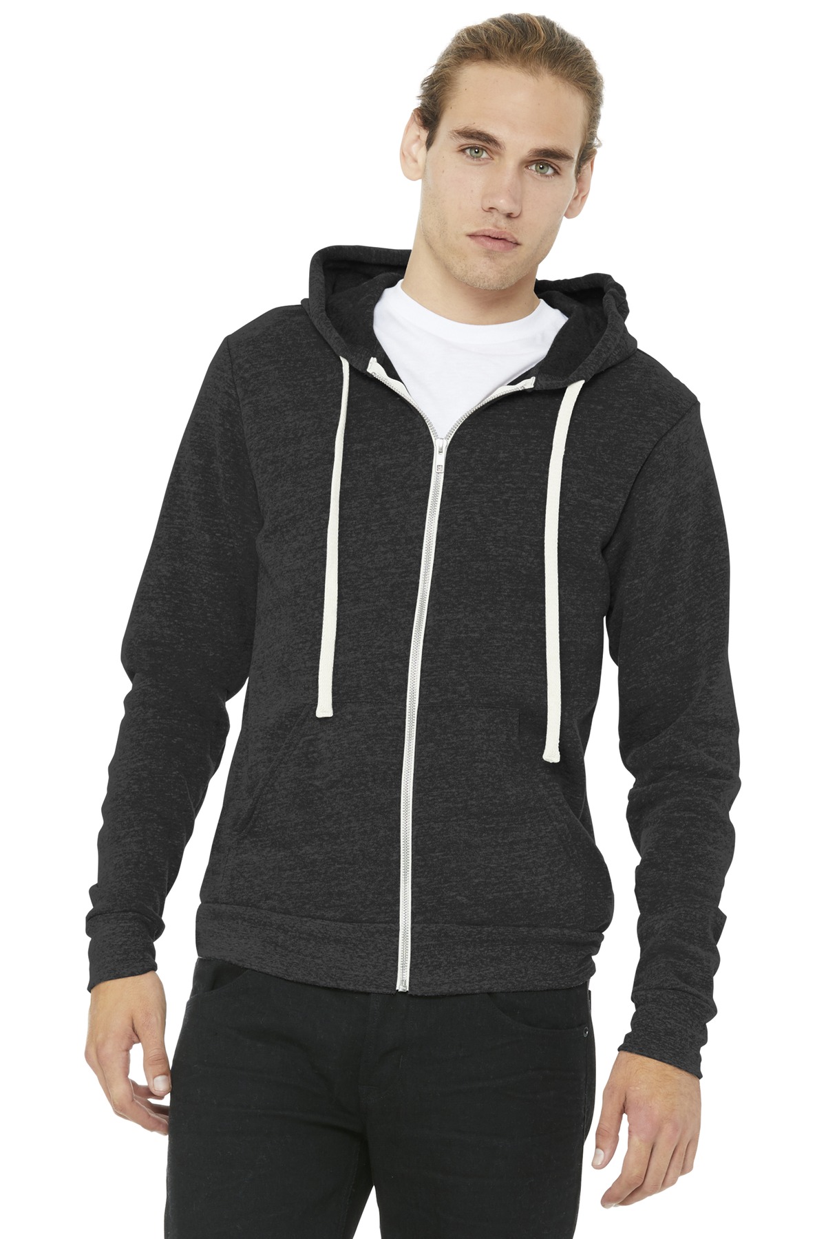 BELLA+CANVAS Unisex Triblend Sponge Fleece Full-Zip Hoodie