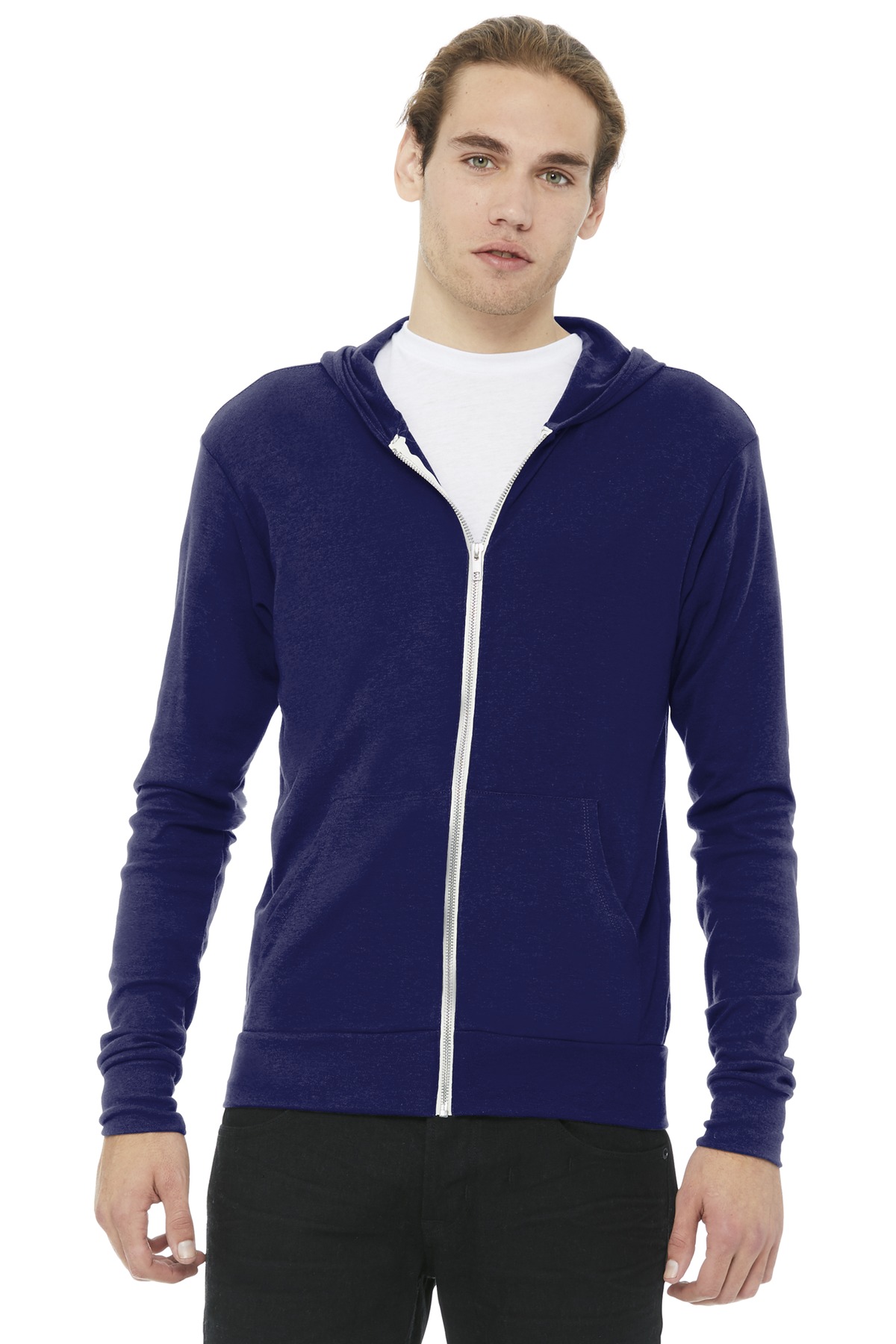 BELLA+CANVAS Unisex Triblend Full-Zip Lightweight Hoodie