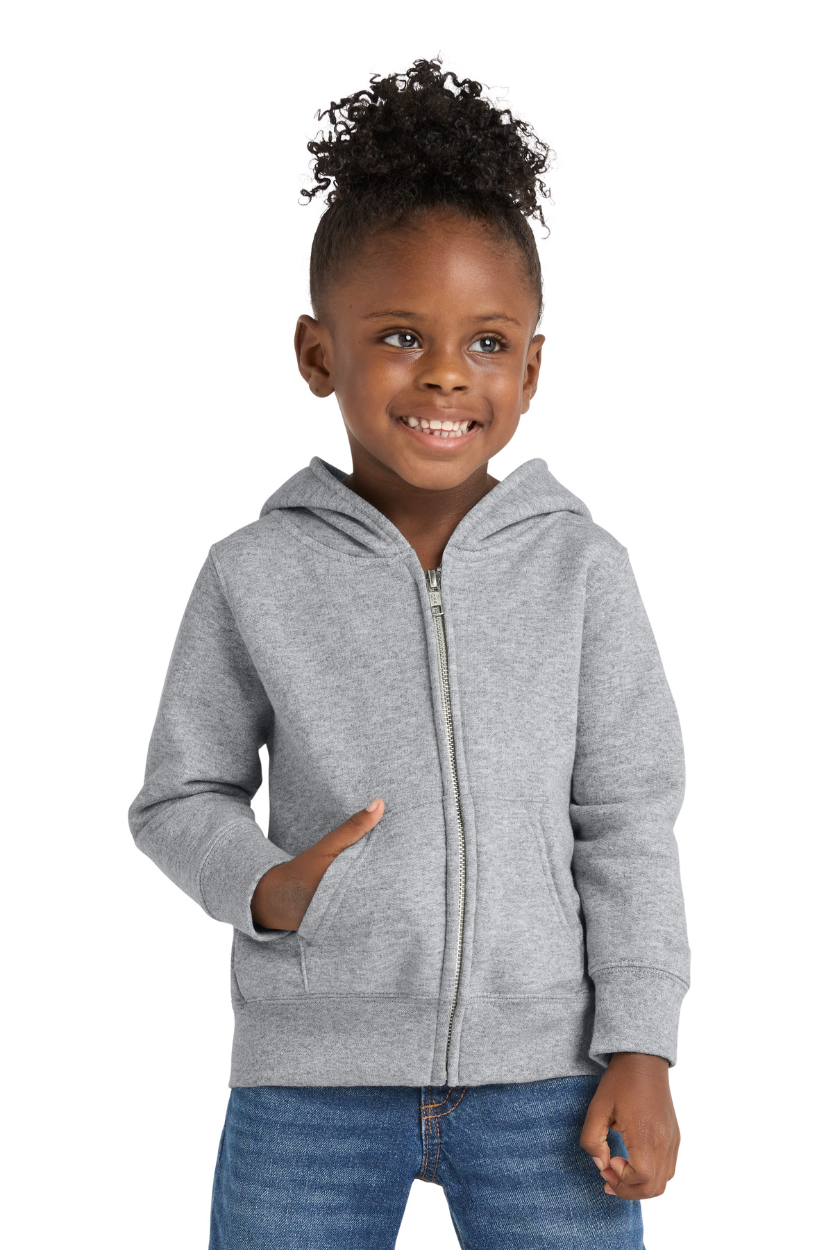 Port & Co Toddler Core Fleece Full-Zip Hooded Sweatshirt