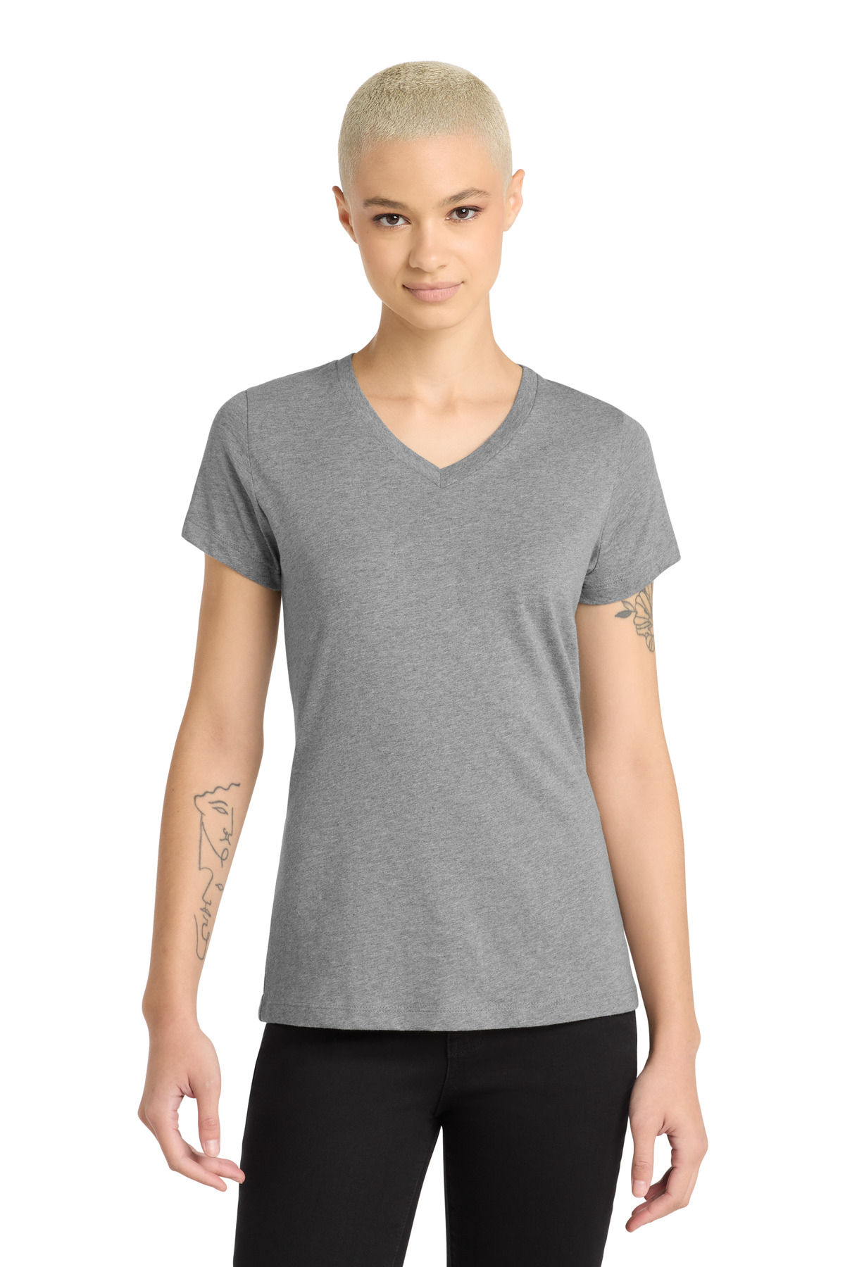 District Women's Perfect Blend CVC V-Neck Tee