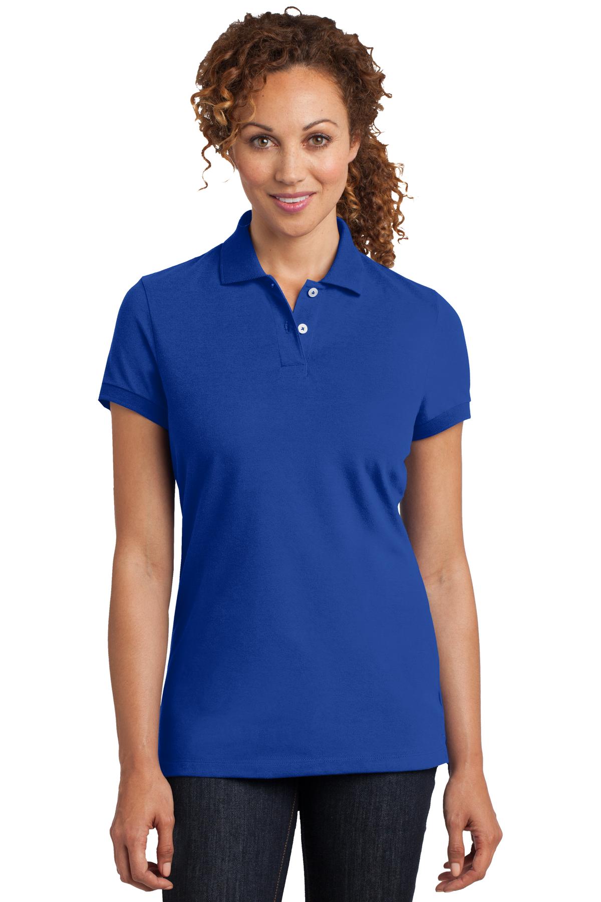 District Made Ladies Stretch Pique Polo
