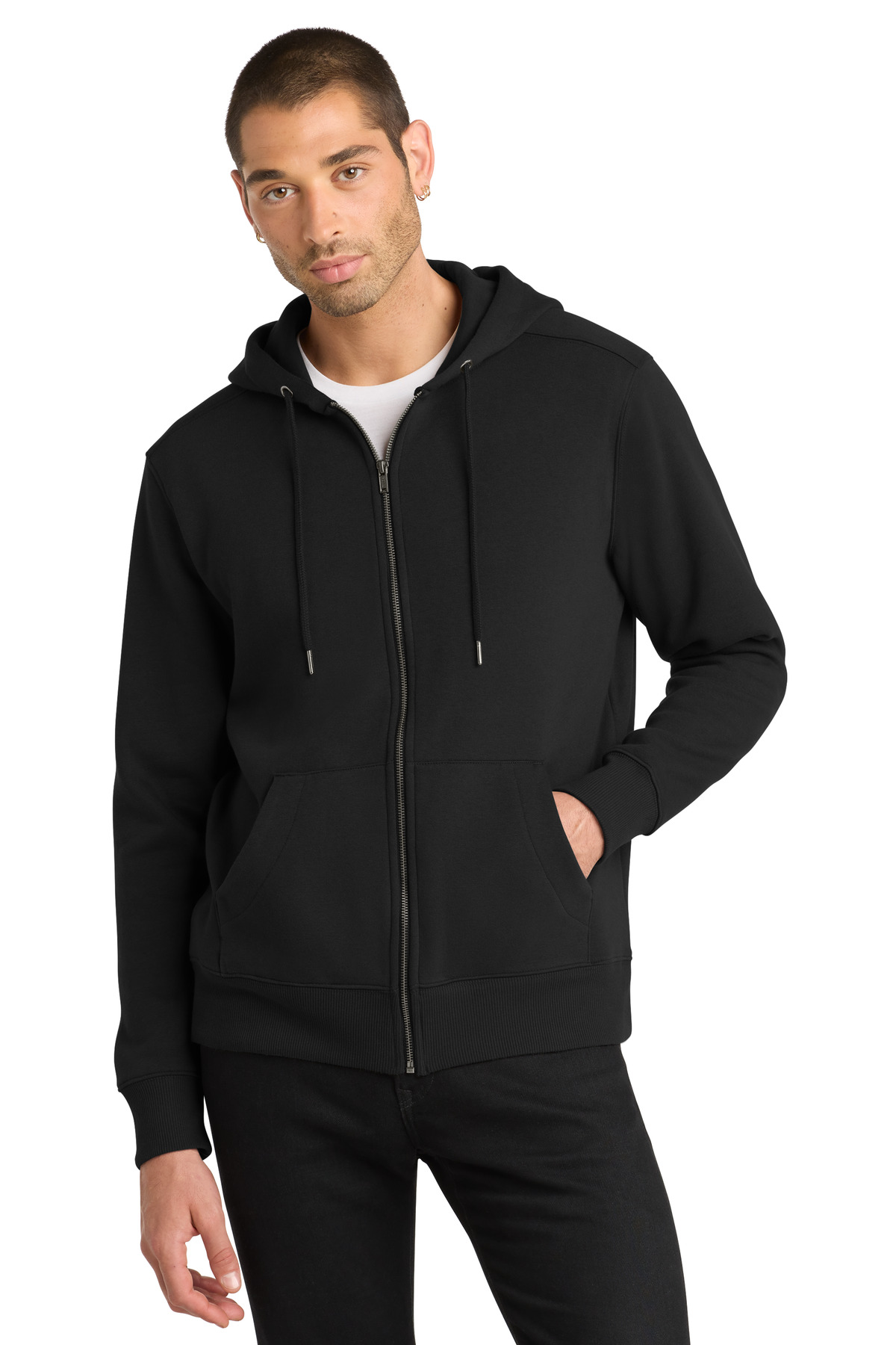 District Perfect Weight Fleece Full-Zip Hoodie