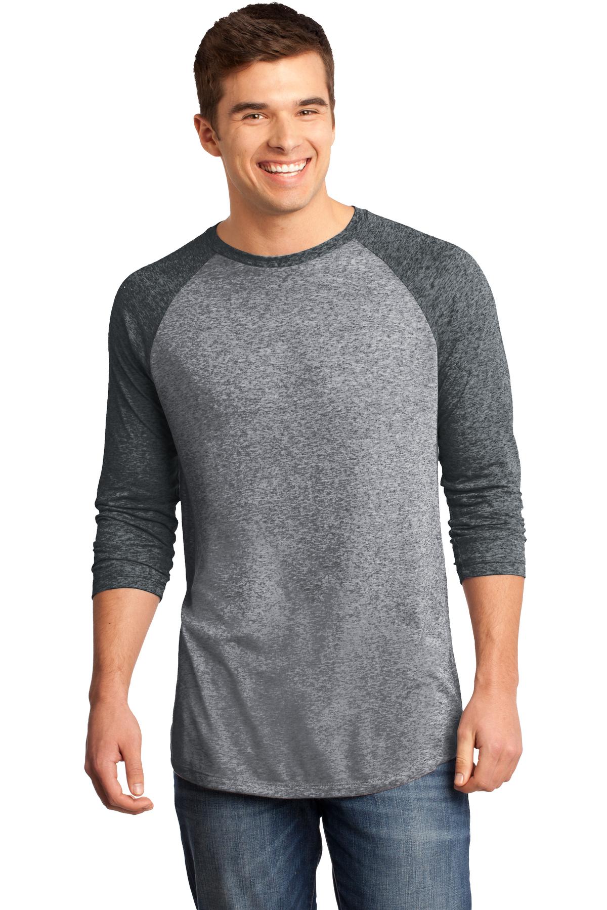 District - Young Mens Microburn 3/4-Sleeve Raglan Tee