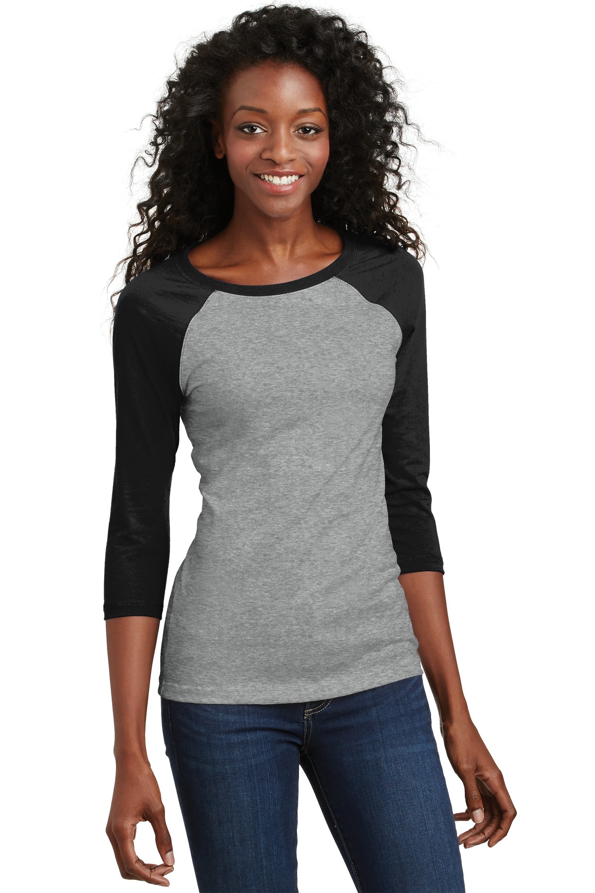 District - Juniors 50/50 3/4-Sleeve Raglan Tee