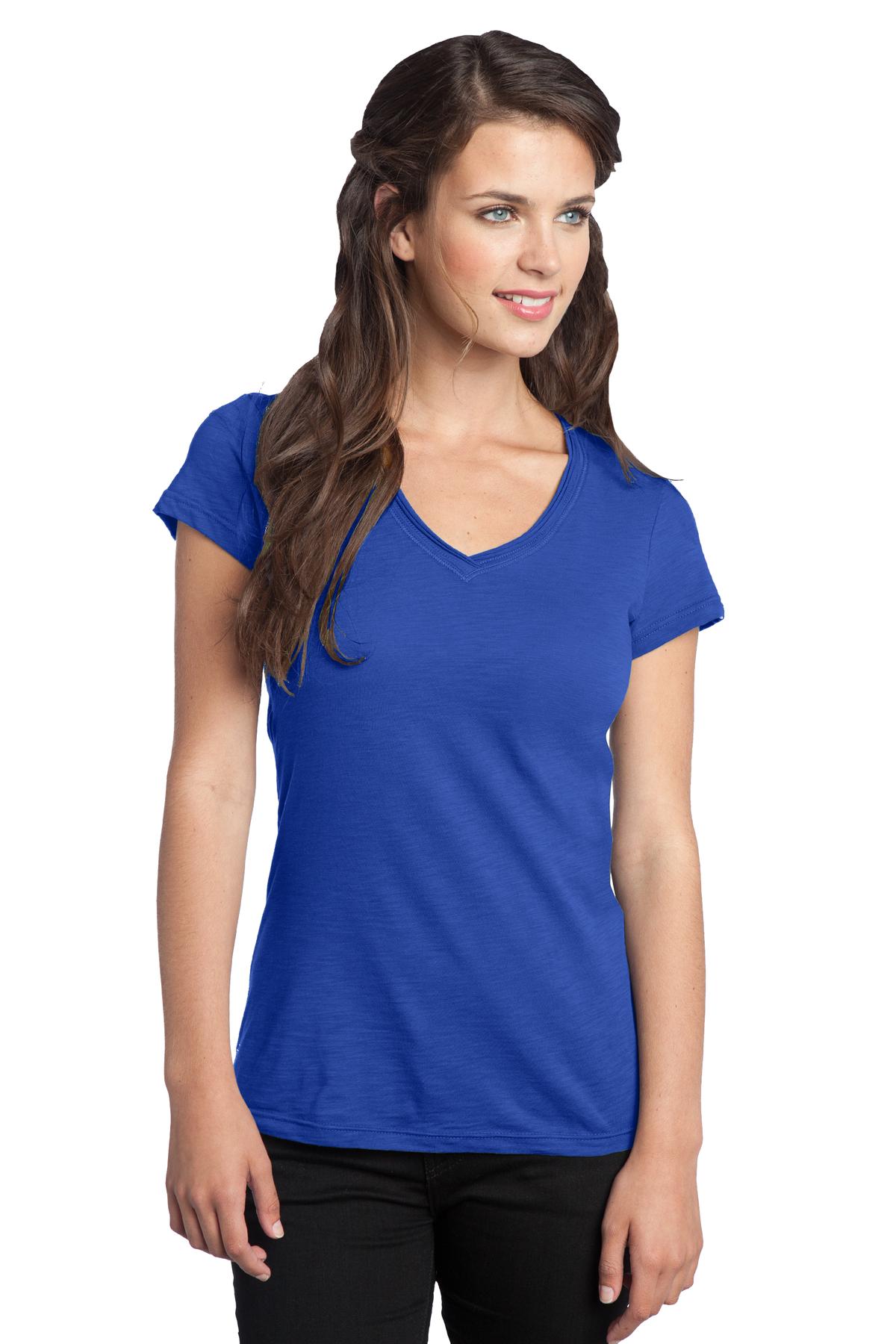 District Juniors Slub V-Neck Tee