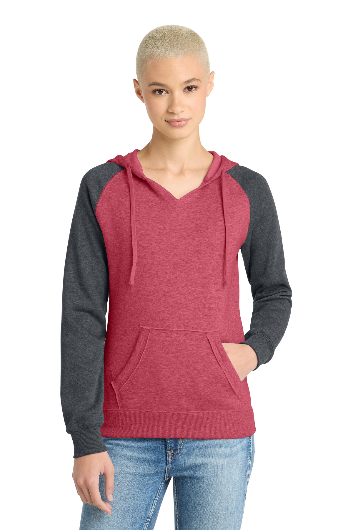 District Women's Lightweight Fleece Raglan Hoodie