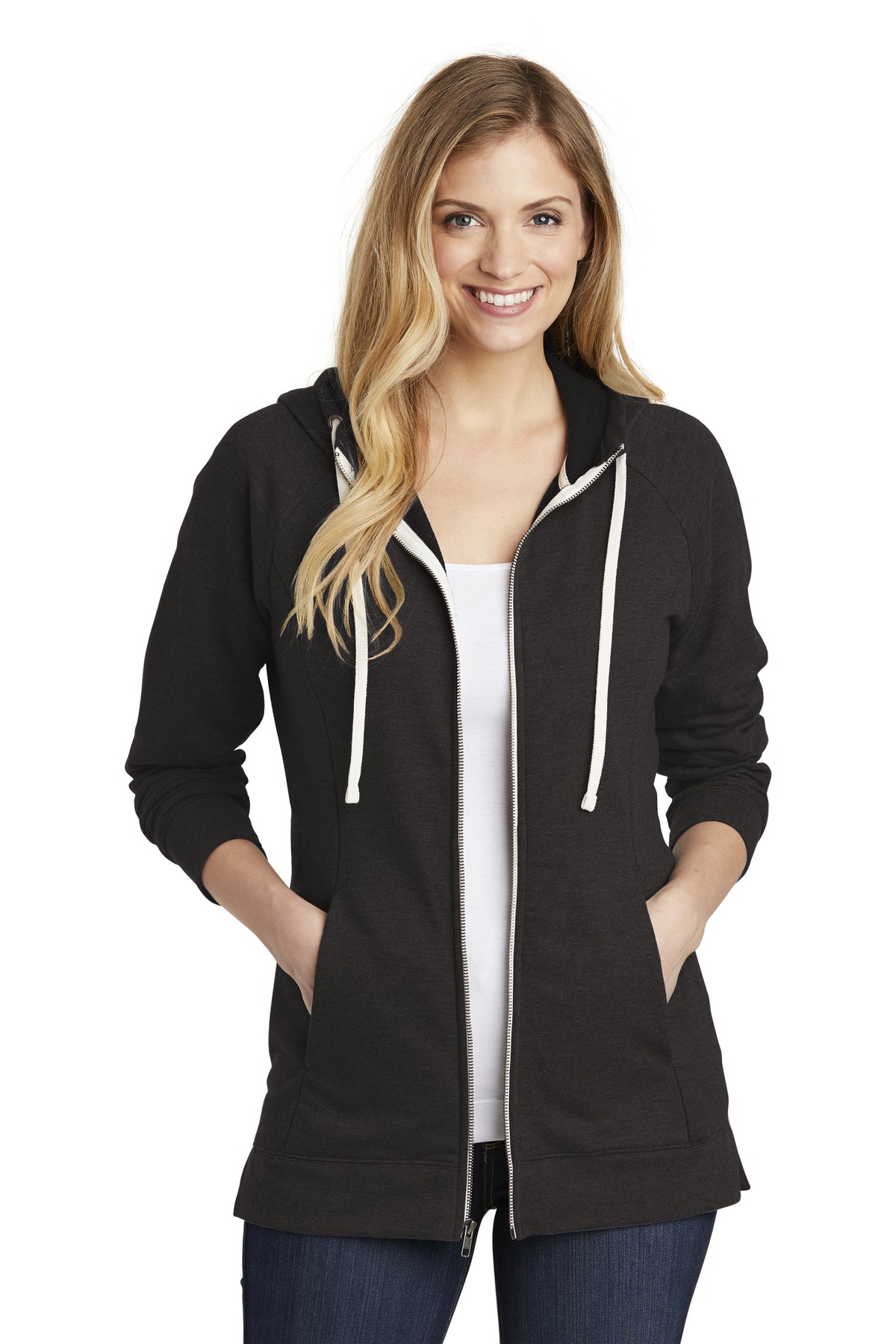 District Women's Perfect Tri French Terry Full-Zip Hoodie
