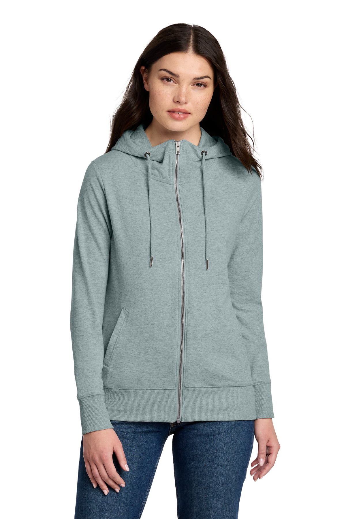 District Women's Featherweight French Terry Full-Zip Hoodie