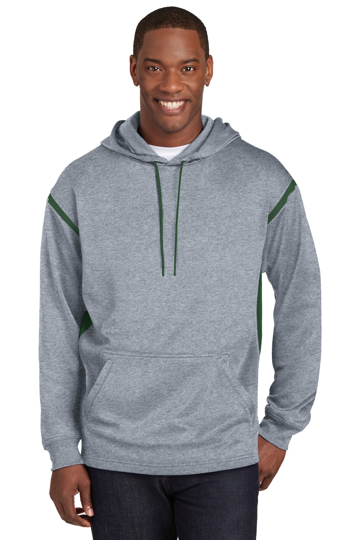 Sport-Tek Tall Tech Fleece Colorblock Hooded Sweatshirt