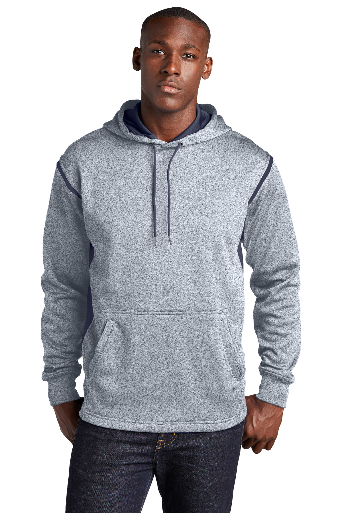 Sport-Tek Tech Fleece Colorblock Hooded Sweatshirt
