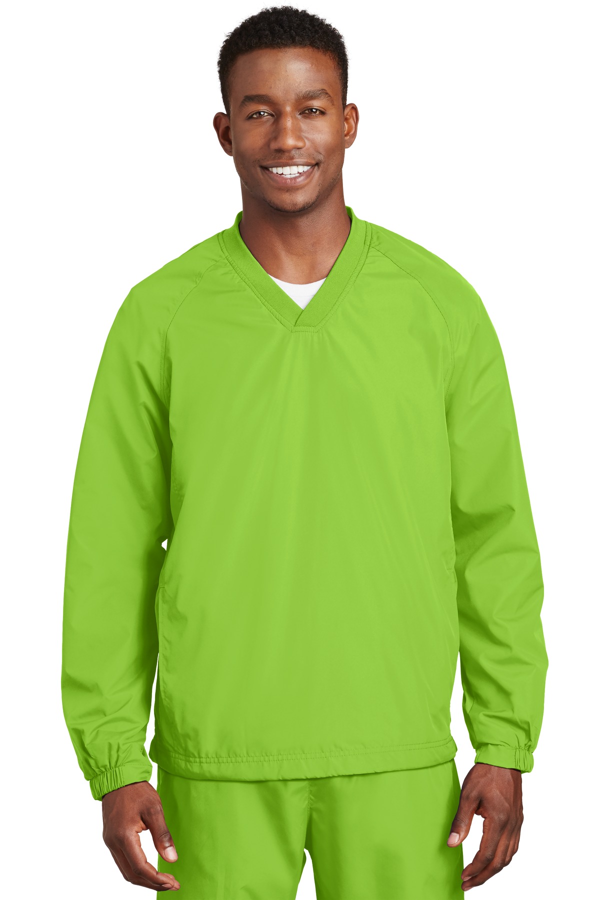 Sport-Tek V-Neck Raglan Wind Shirt
