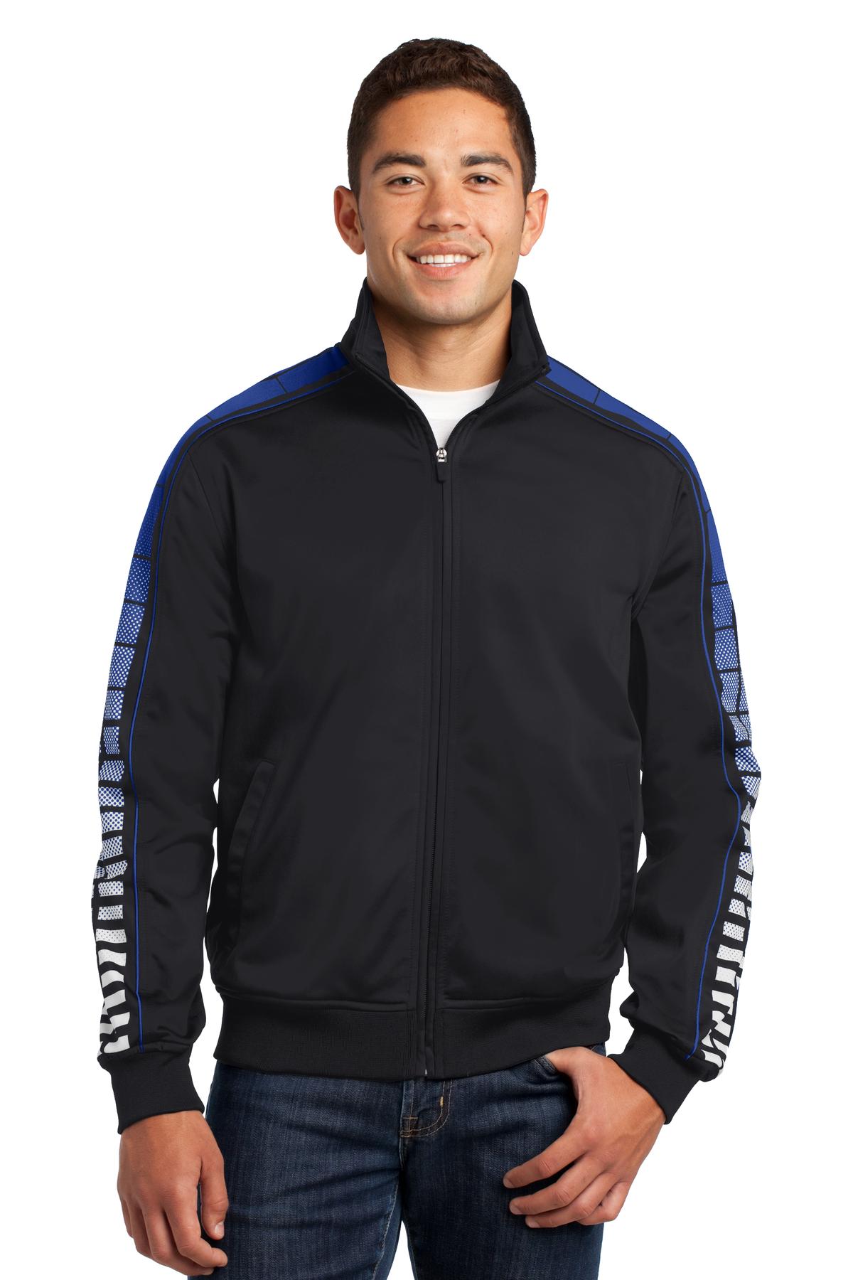 Sport-Tek Dot Sublimation Tricot Track Jacket