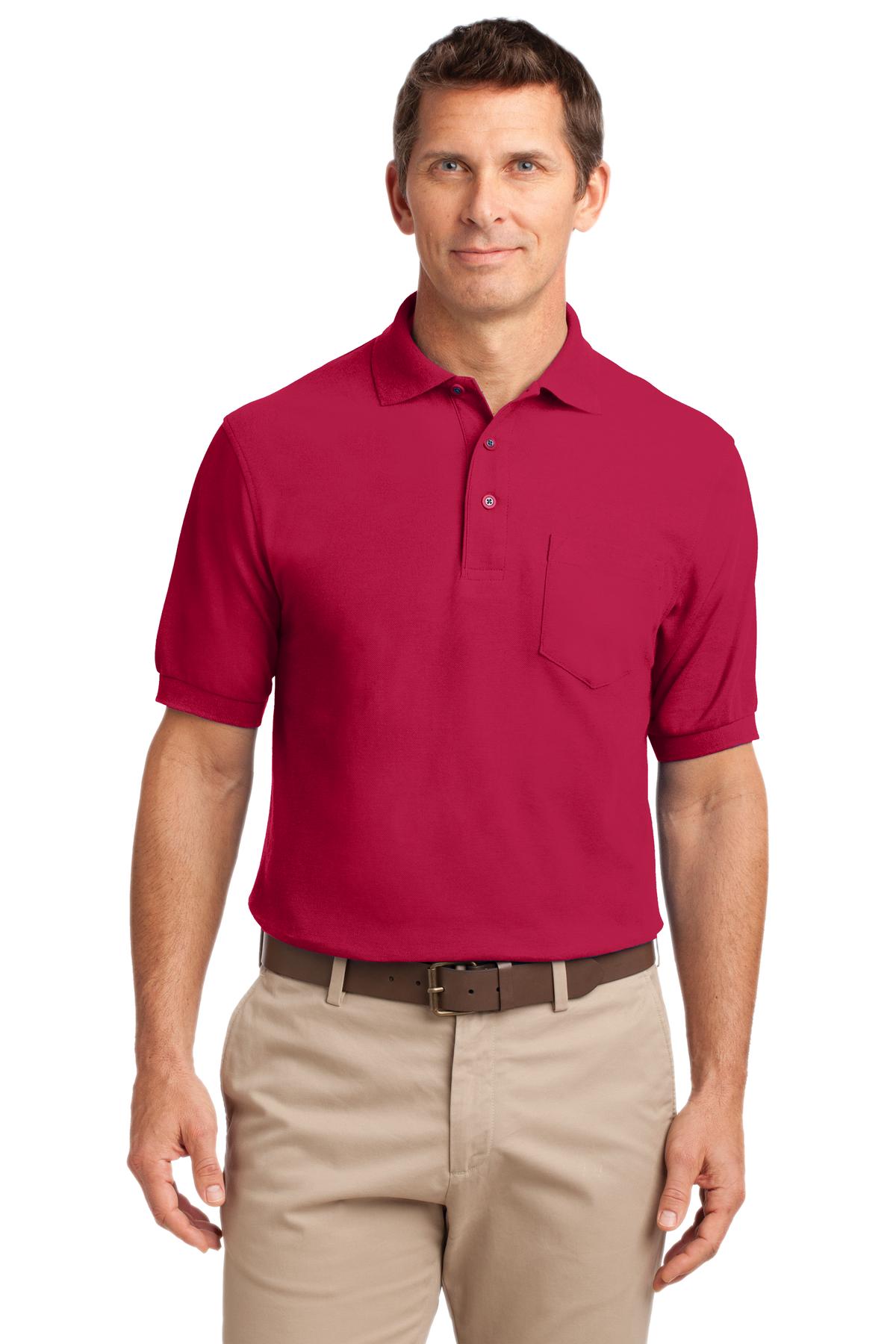 Port Authority Silk Touch Polo with Pocket
