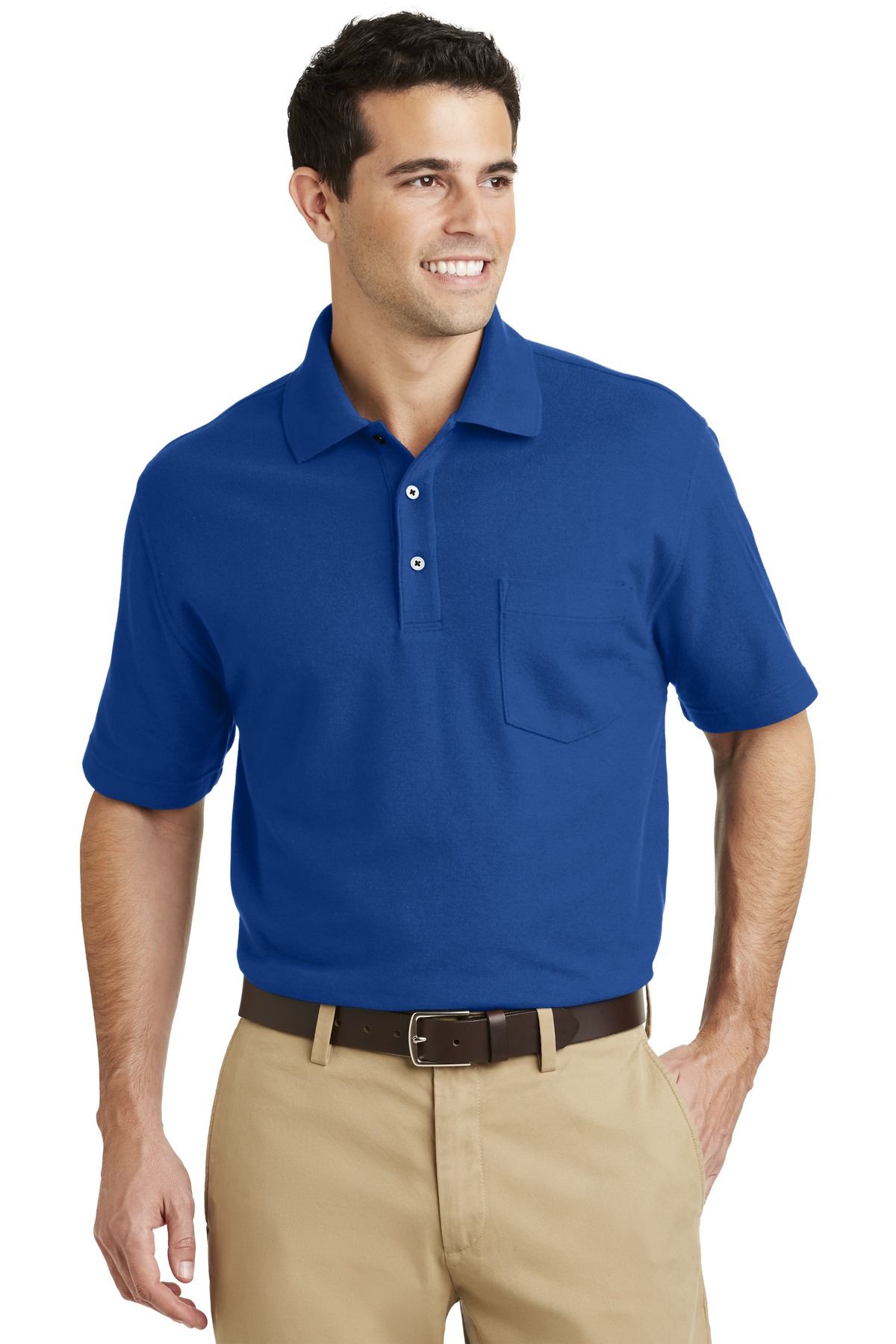 Port Authority EZCotton Pique Pocket Polo