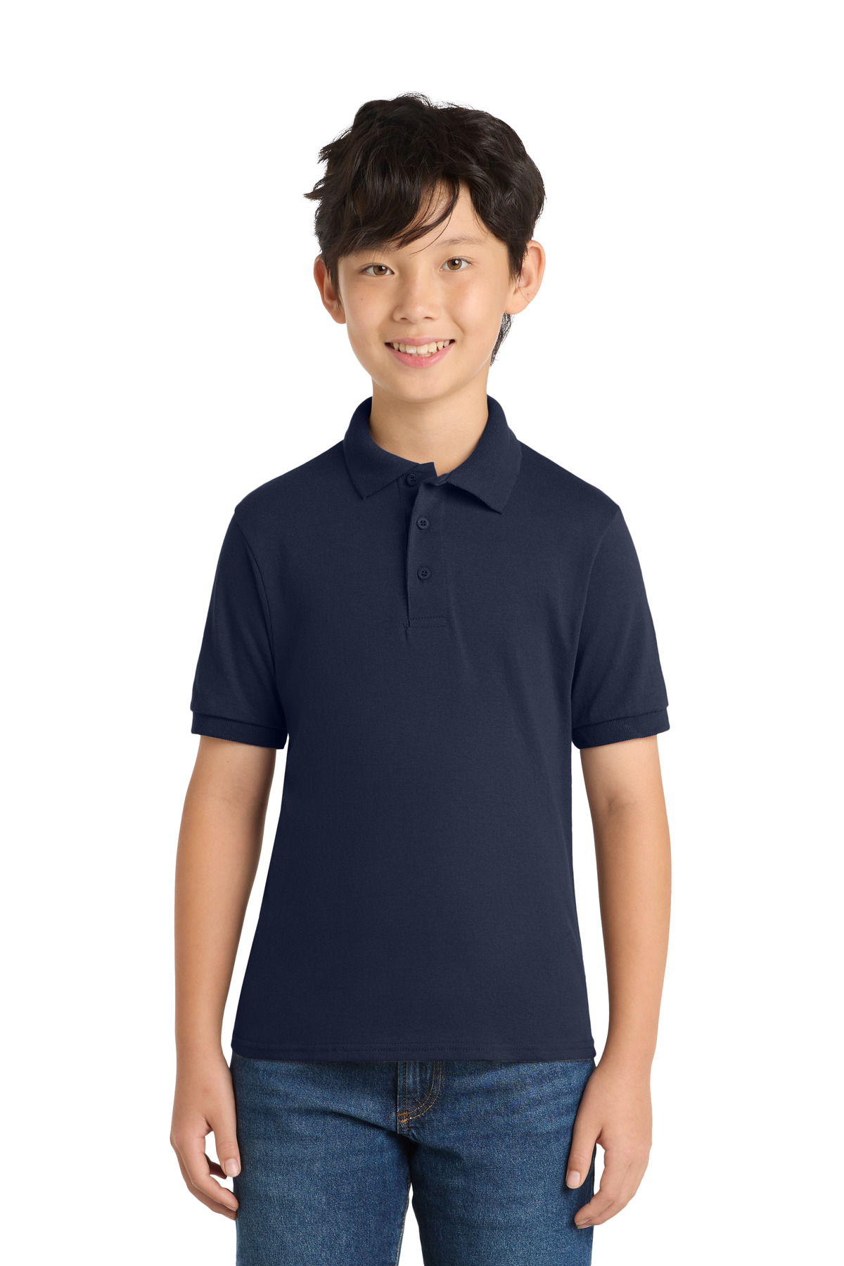 Port & Co Youth Core Blend Jersey Knit Polo