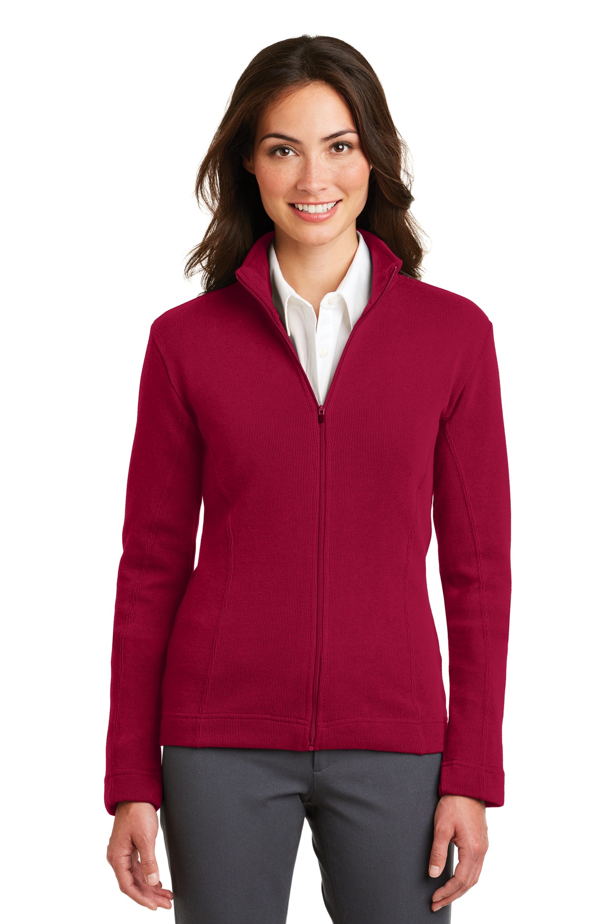 Port Authority Ladies Flatback Rib Full-Zip Jacket