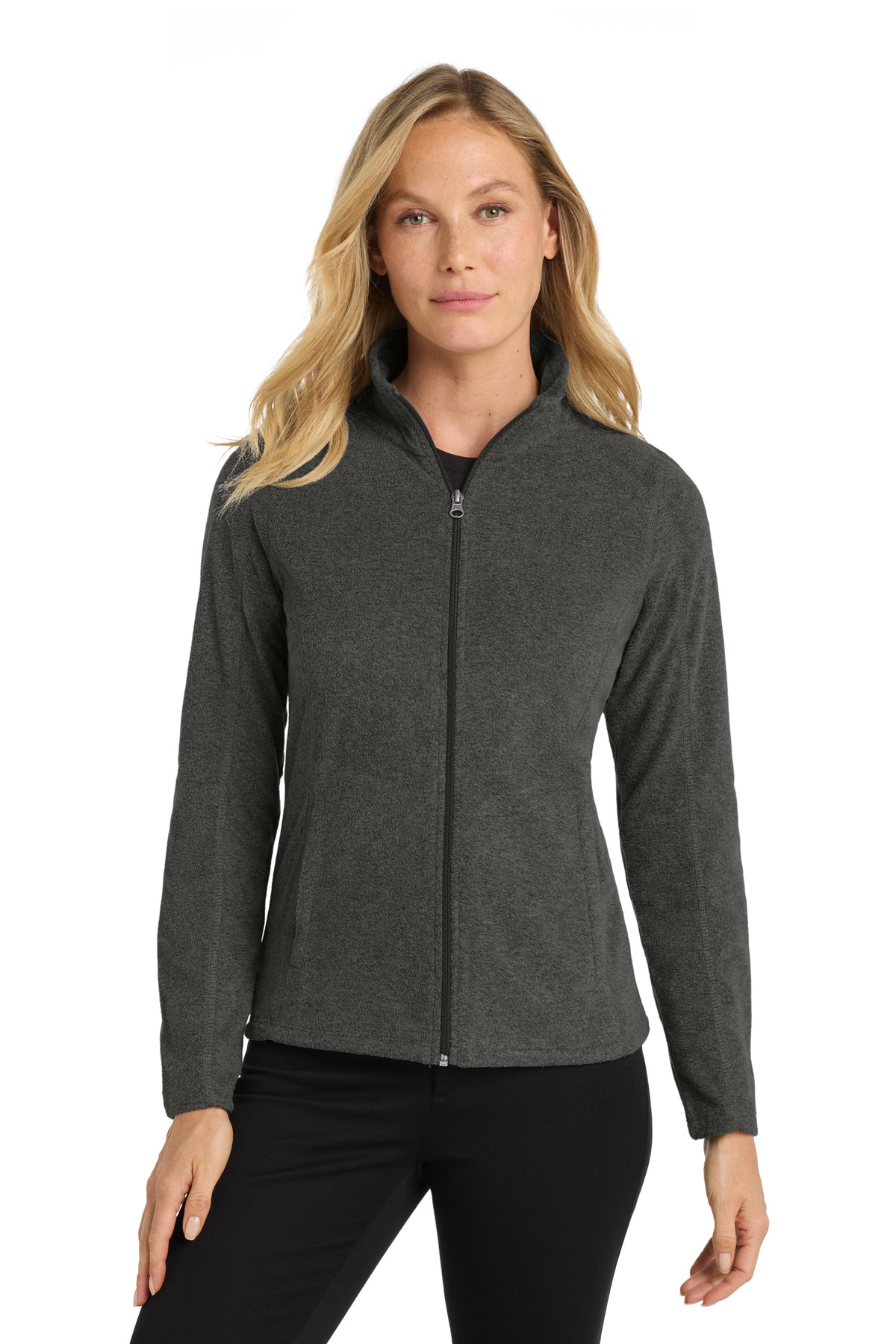 Port Authority Women's Heather Microfleece Full-Zip Jacket