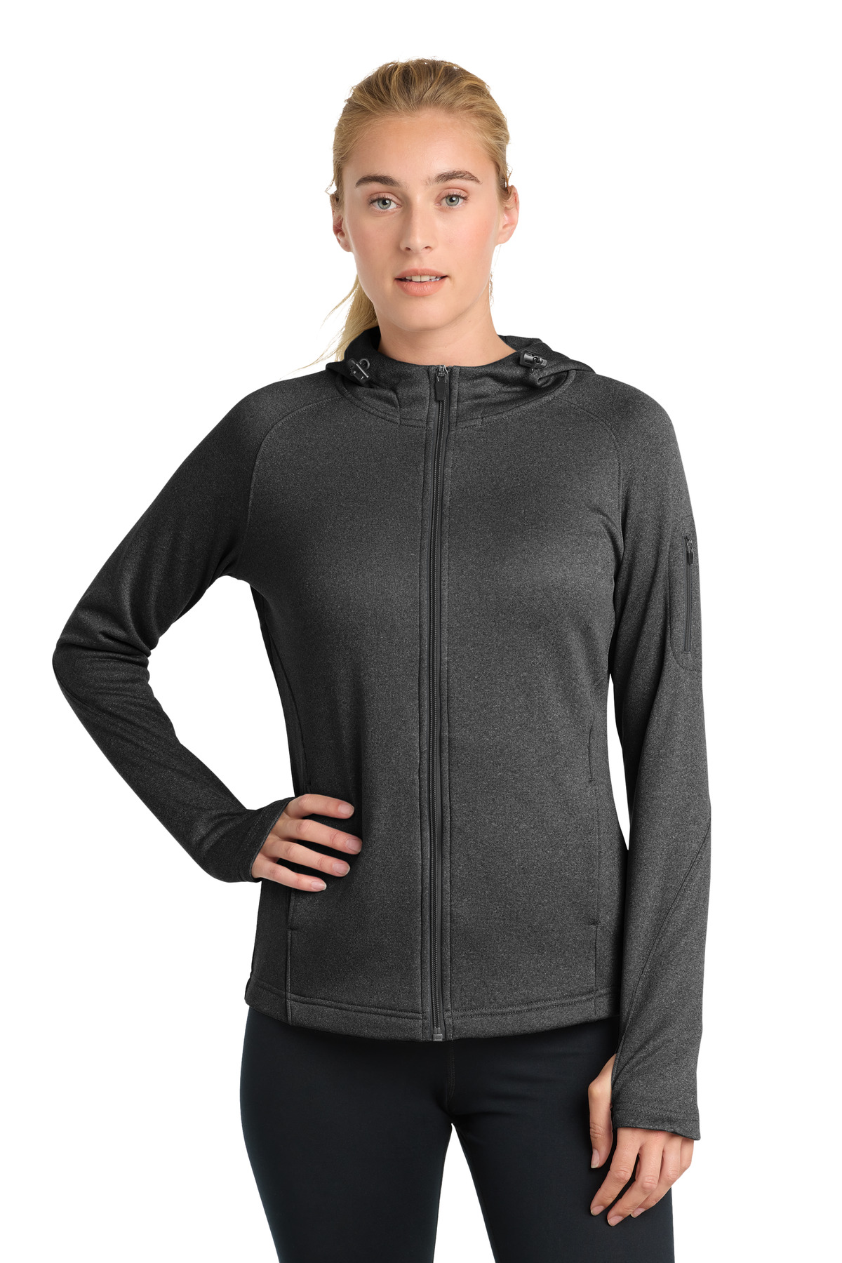 Sport-Tek Women's Tech Fleece Full-Zip Hooded Jacket