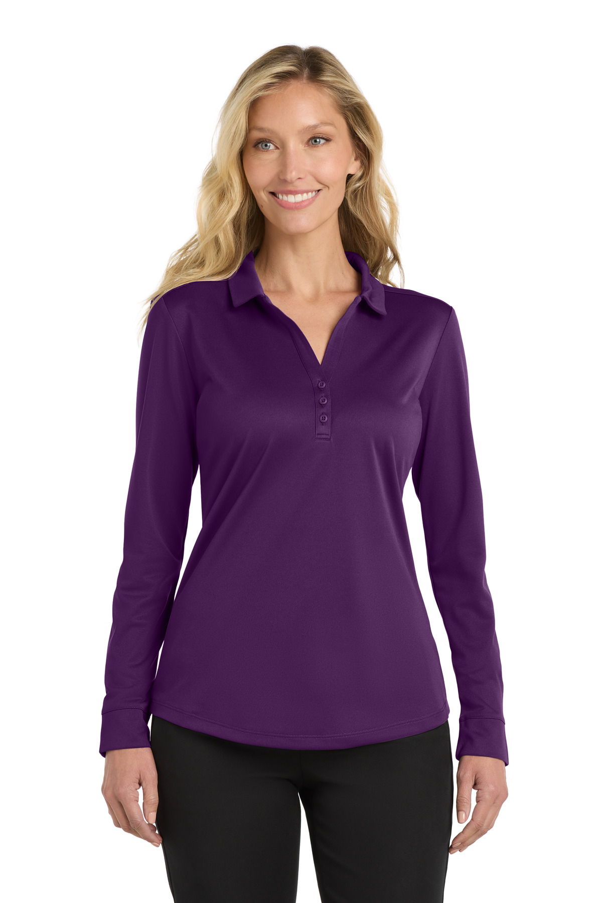 Port Authority Women's Silk Touch Performance Long Sleeve Polo