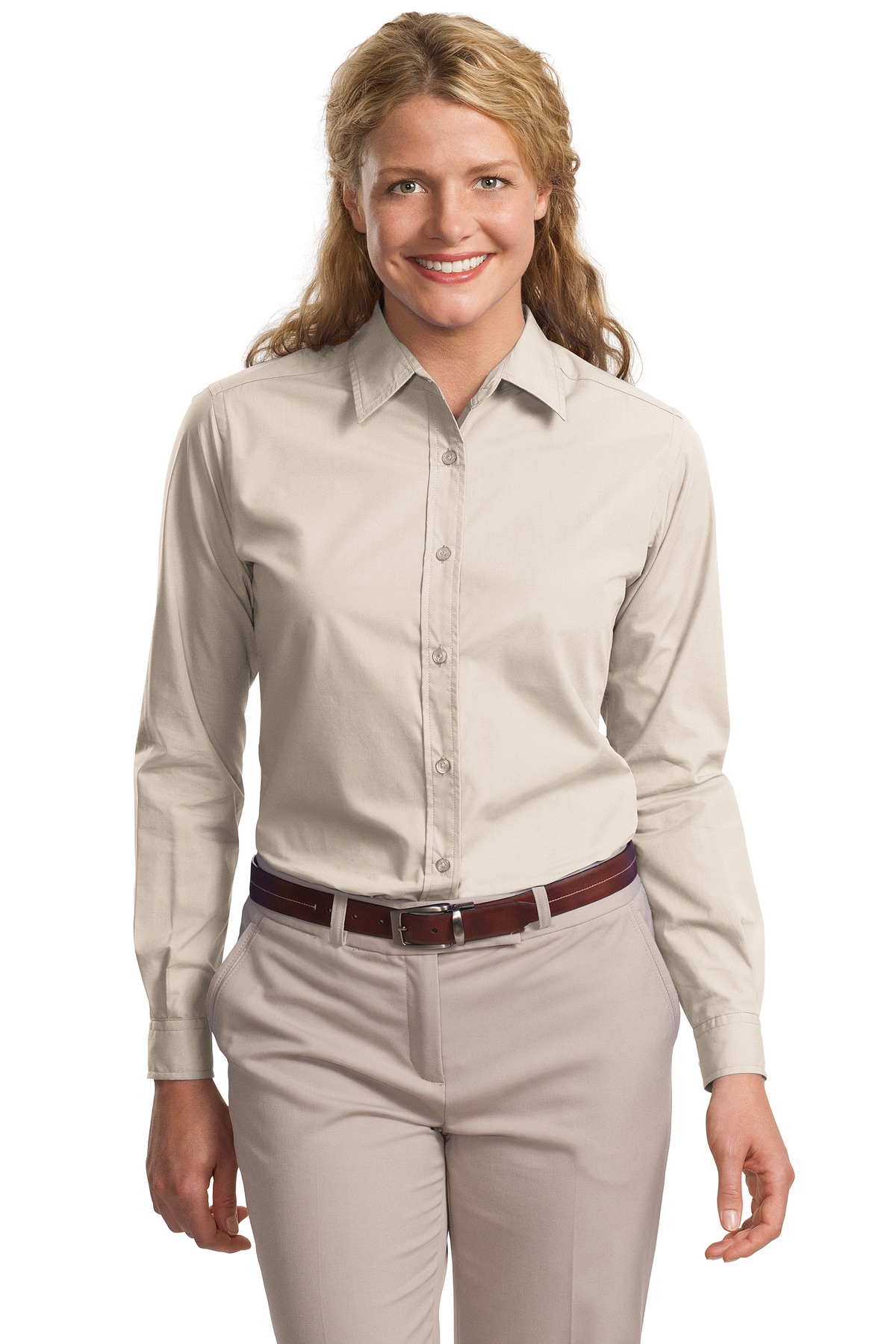 Port Authority Ladies Long Sleeve Easy Care Soil Resistant Shirt