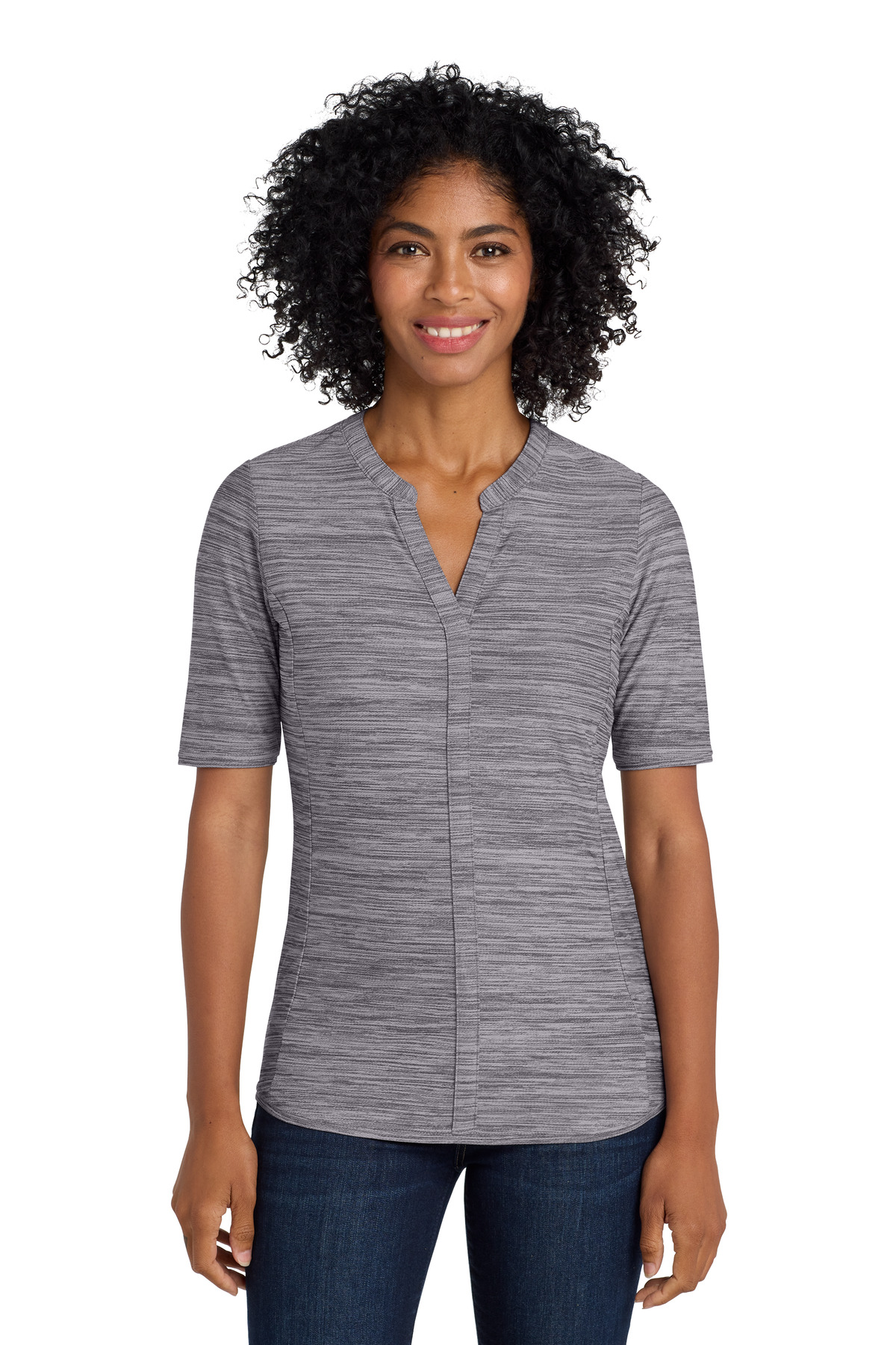 Port Authority Women's Stretch Heather Open Neck Top