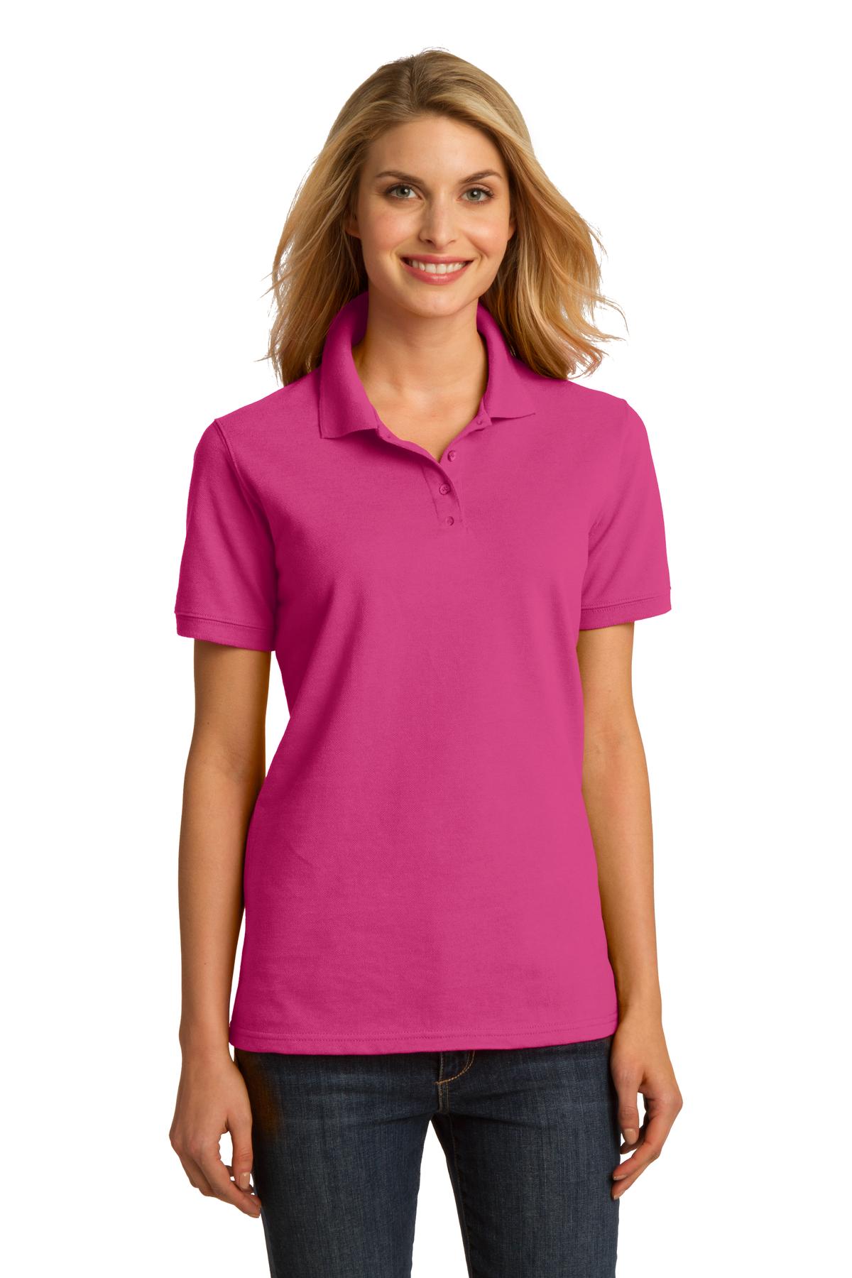 Port & Company Ladies Ring Spun Pique Polo