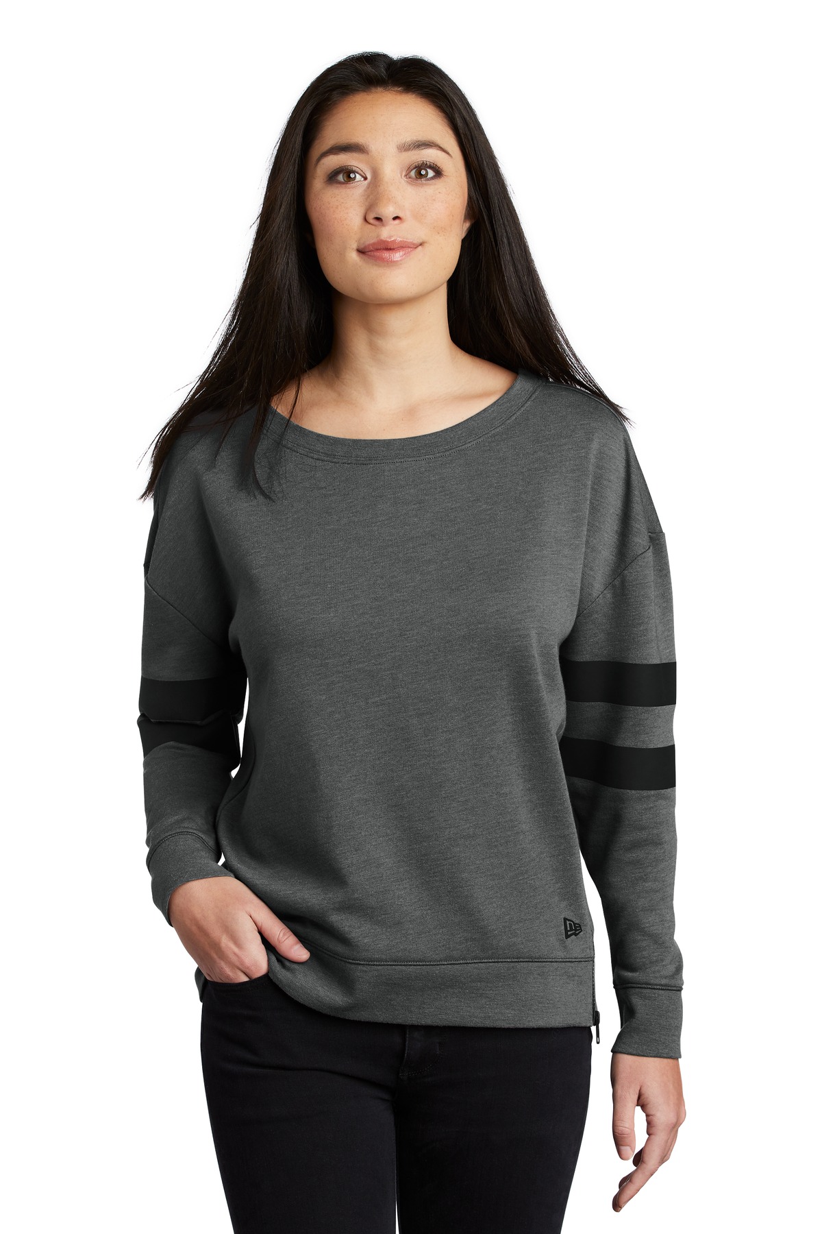 New Era Ladies Tri-Blend Fleece Varsity Crew