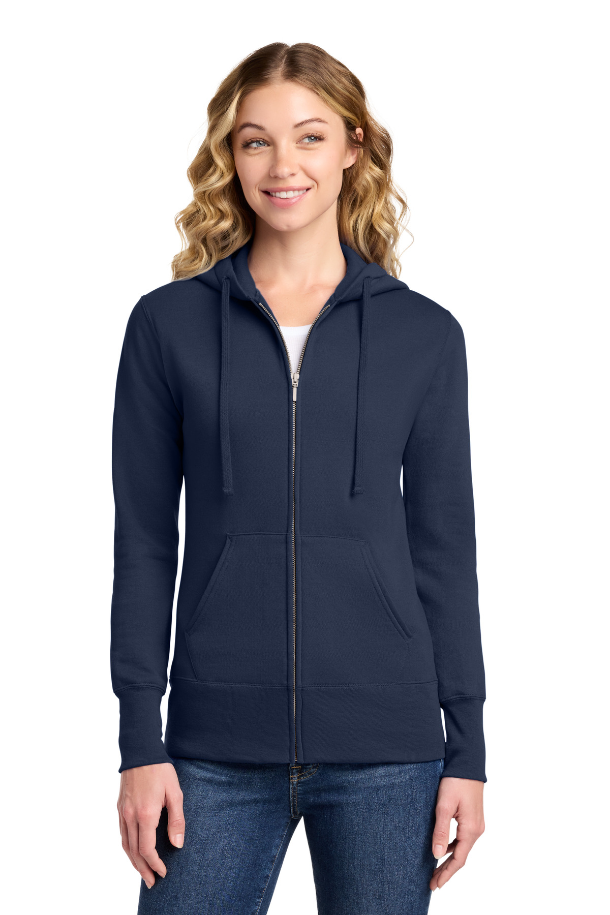 Port & Co Women's Core Fleece Full-Zip Hooded Sweatshirt