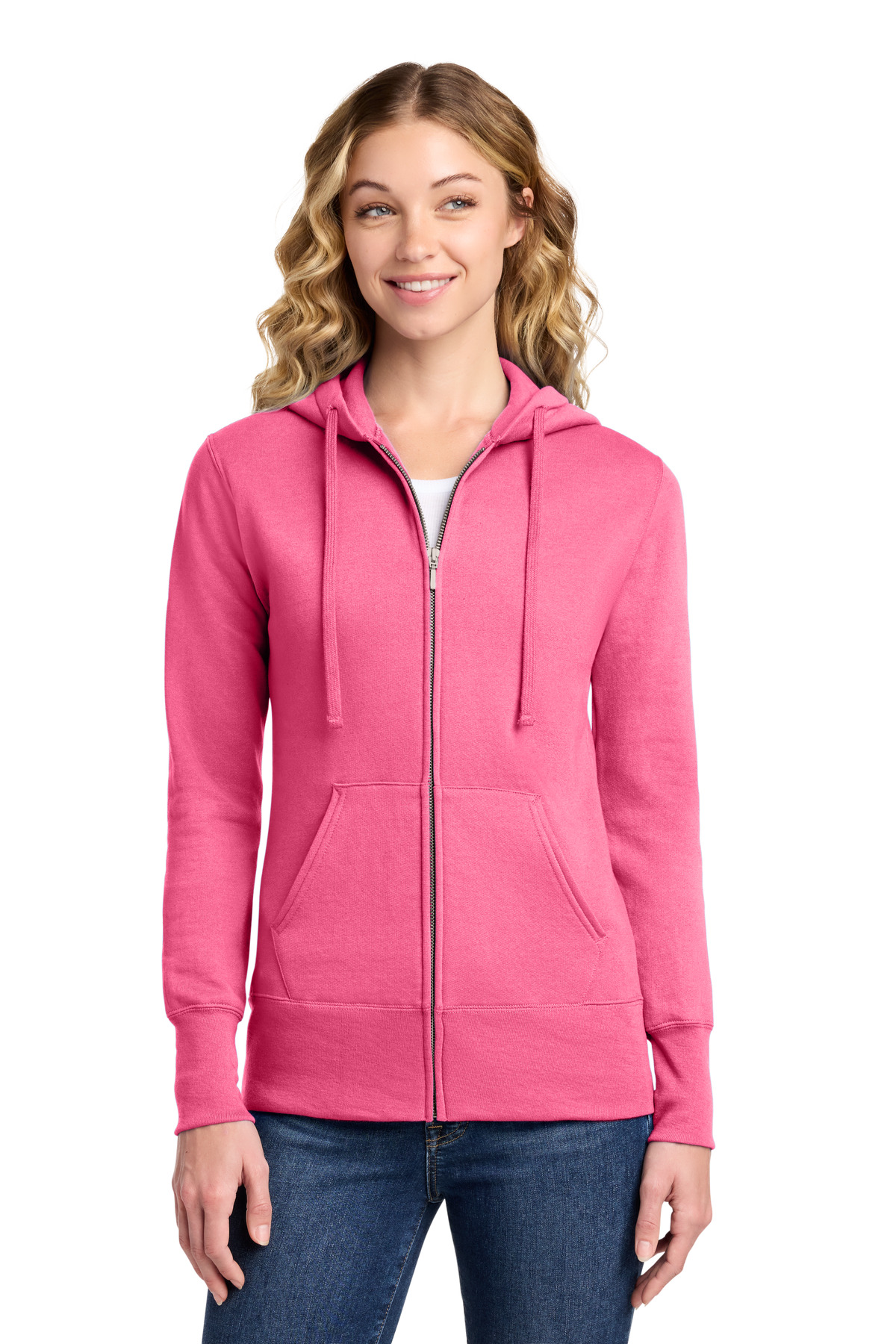 Port & Co Women's Core Fleece Full-Zip Hooded Sweatshirt