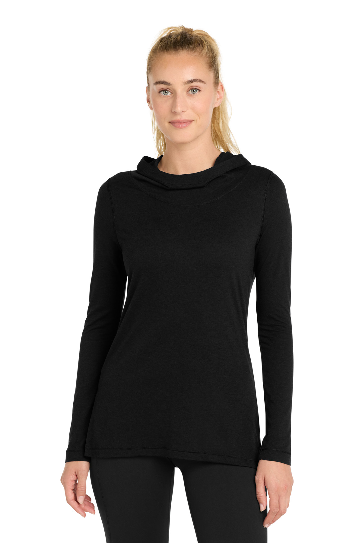 Sport-Tek Women's PosiCharge Tri-Blend Wicking Long Sleeve Hoodie