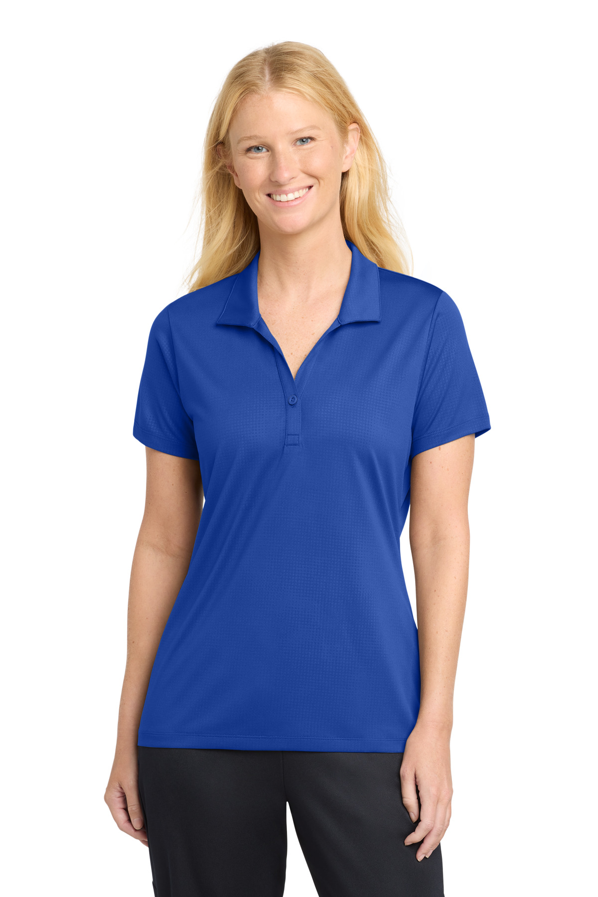Sport-Tek Women's Embossed PosiCharge Tough Polo