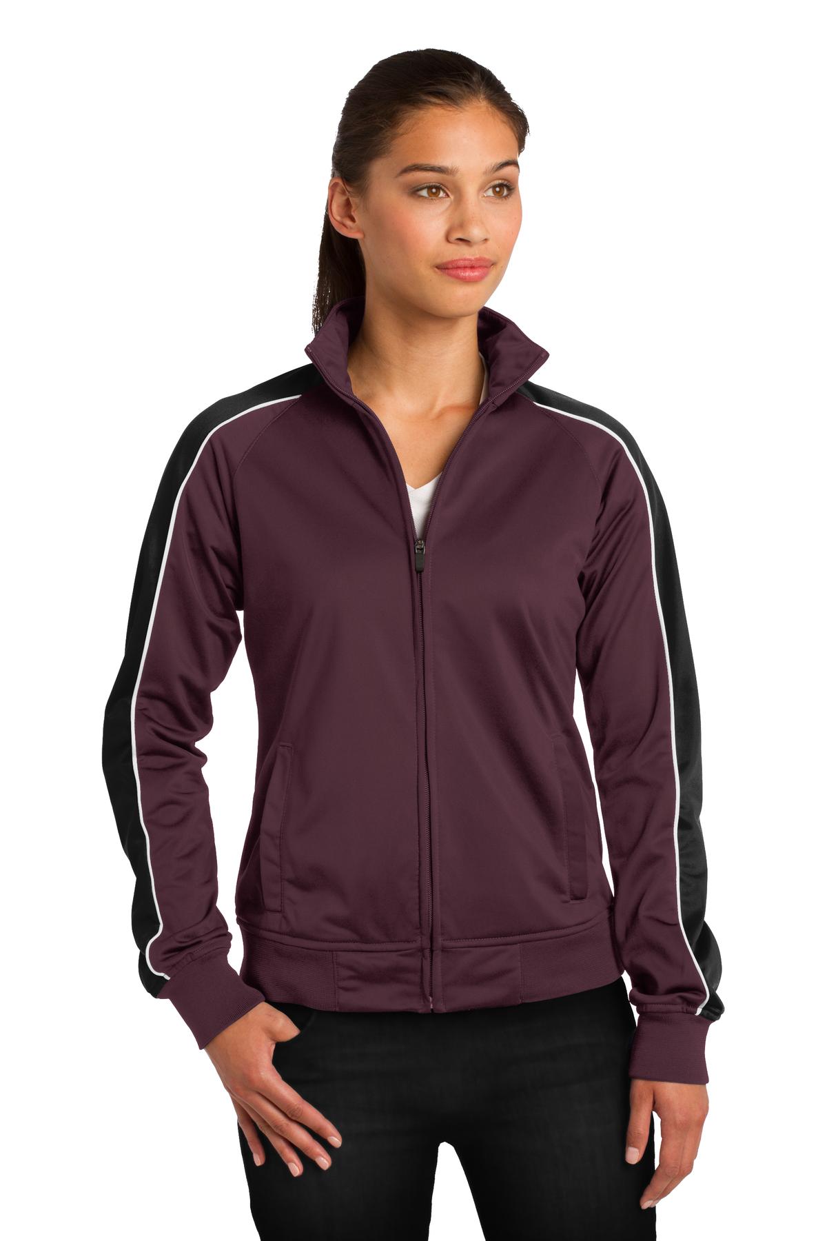 Sport-Tek Ladies Piped Tricot Track Jacket
