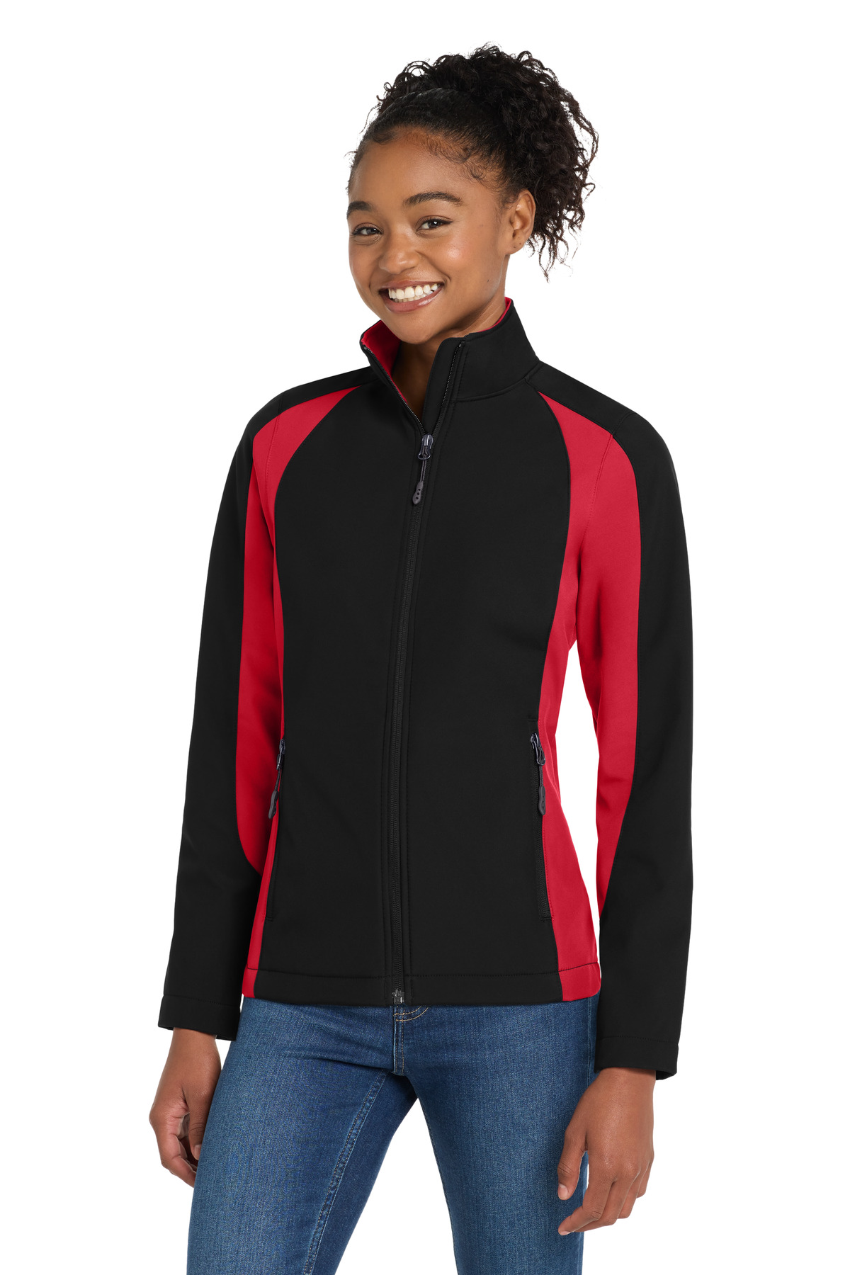 Sport-Tek Women's Colorblock Soft Shell Jacket