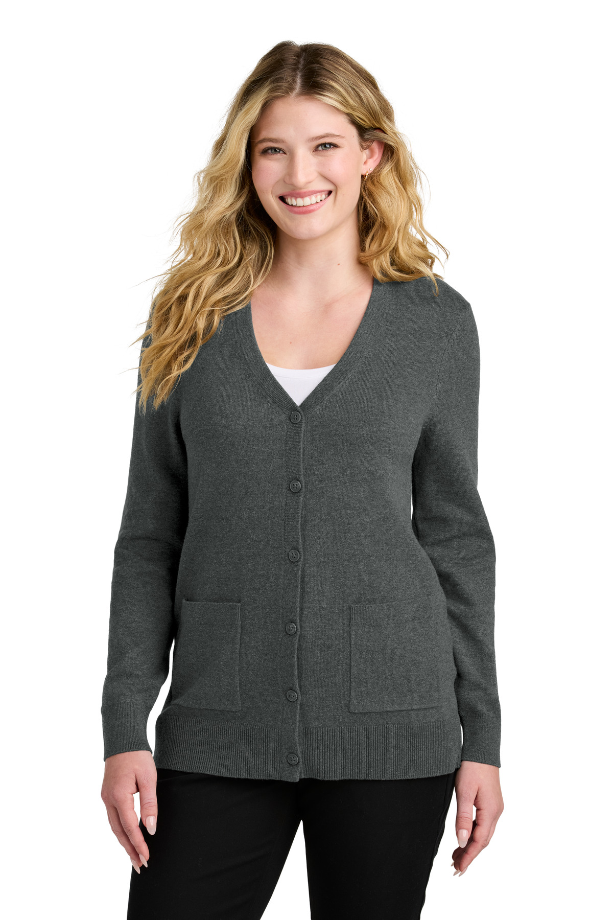 Port Authority Women's Easy Care Button-Up Cardigan Sweater