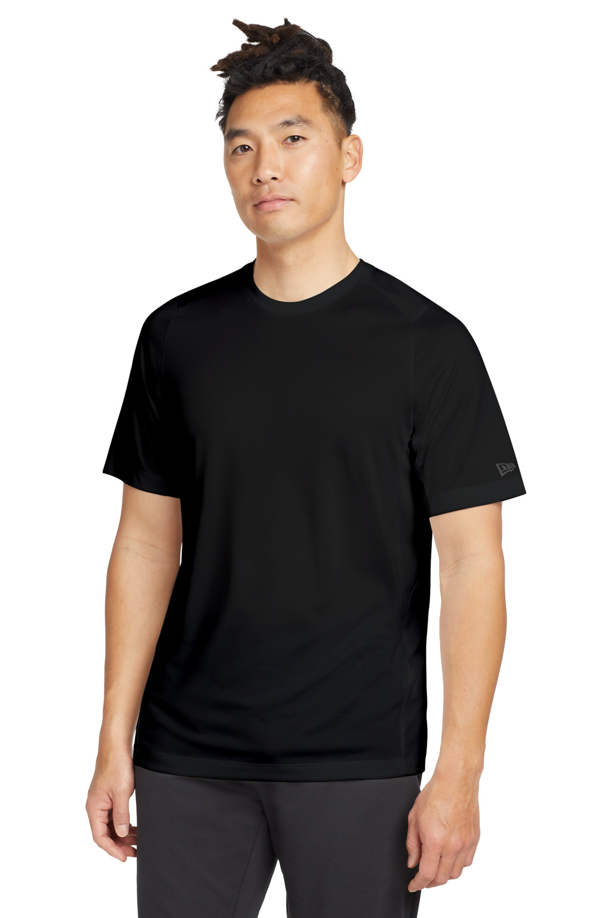 New Era Series Performance Crew Tee - Black Solid