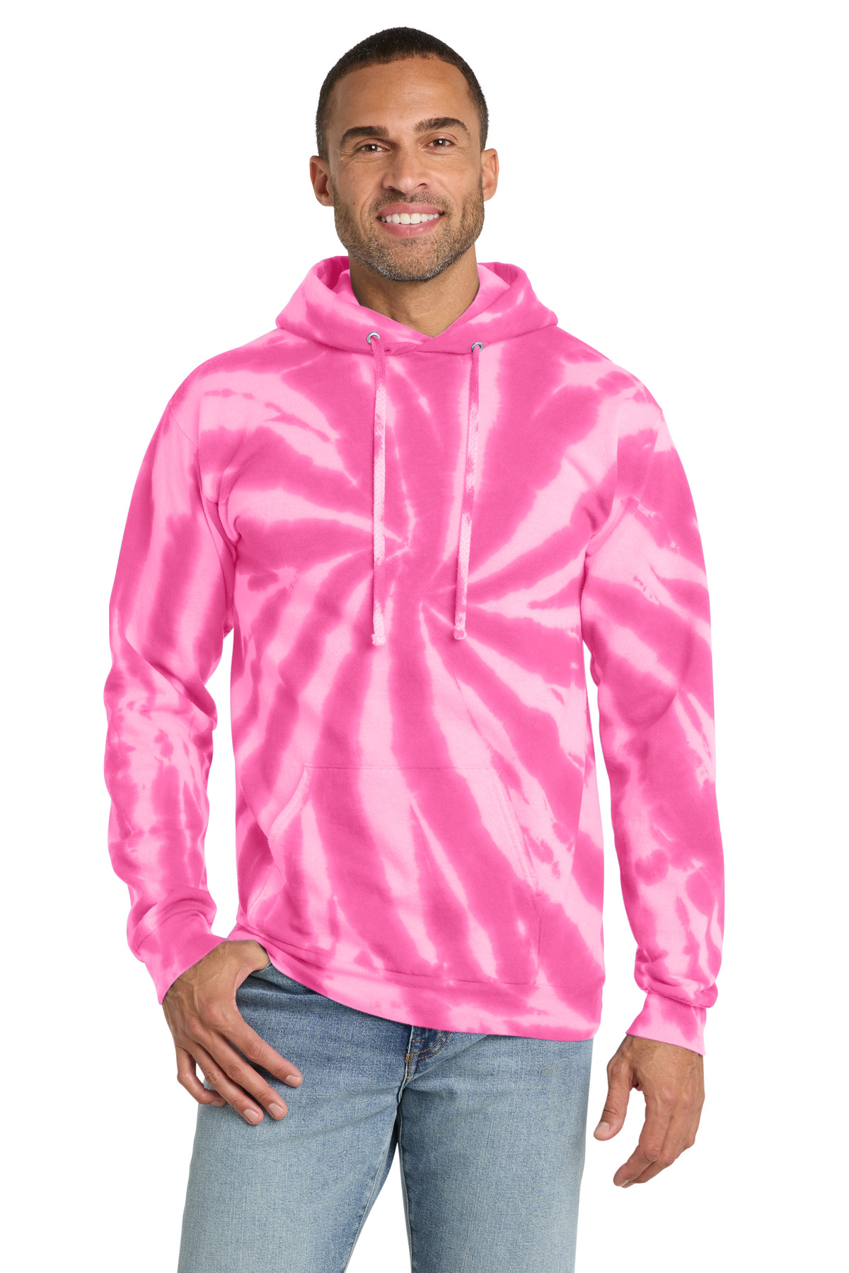 Port & Co Tie-Dye Pullover Hooded Sweatshirt
