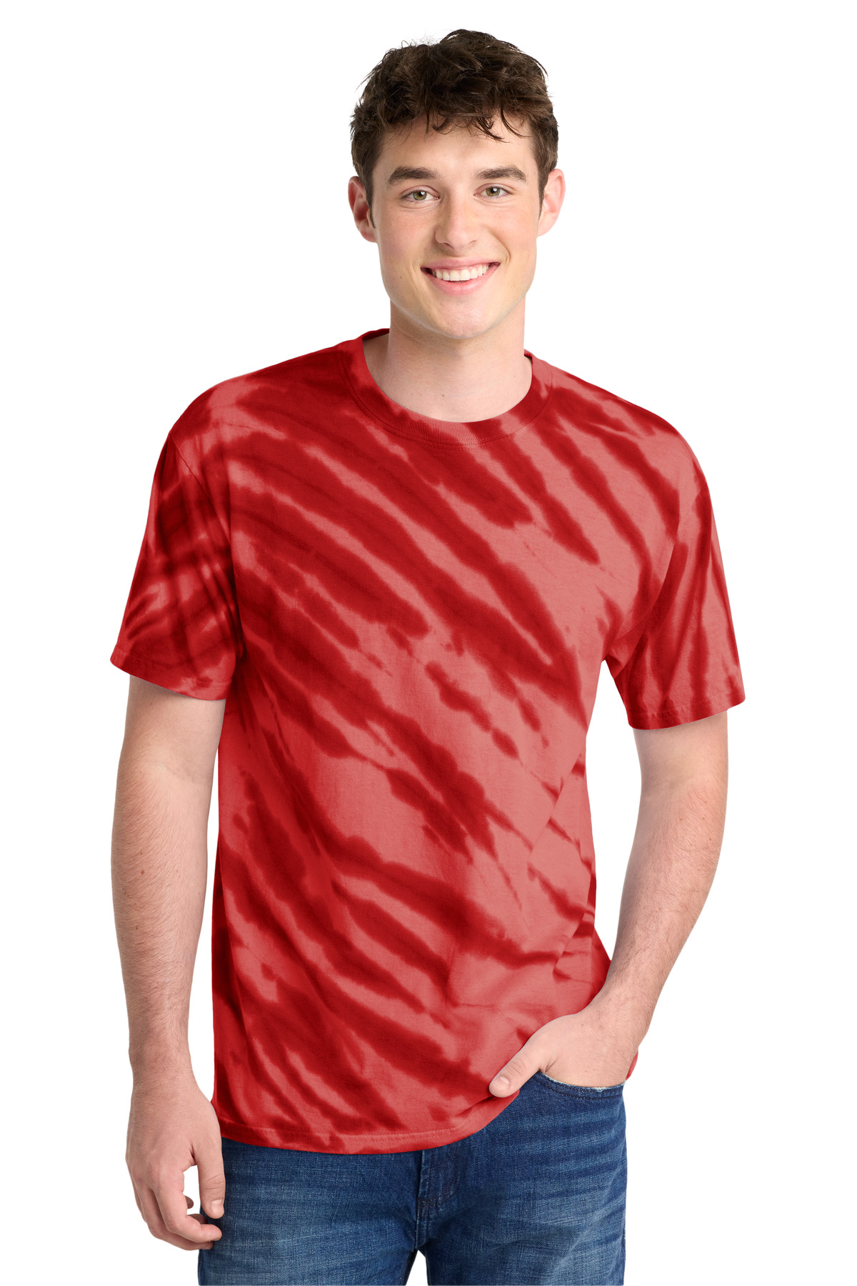 Port & Co Tiger Stripe Tie-Dye Tee